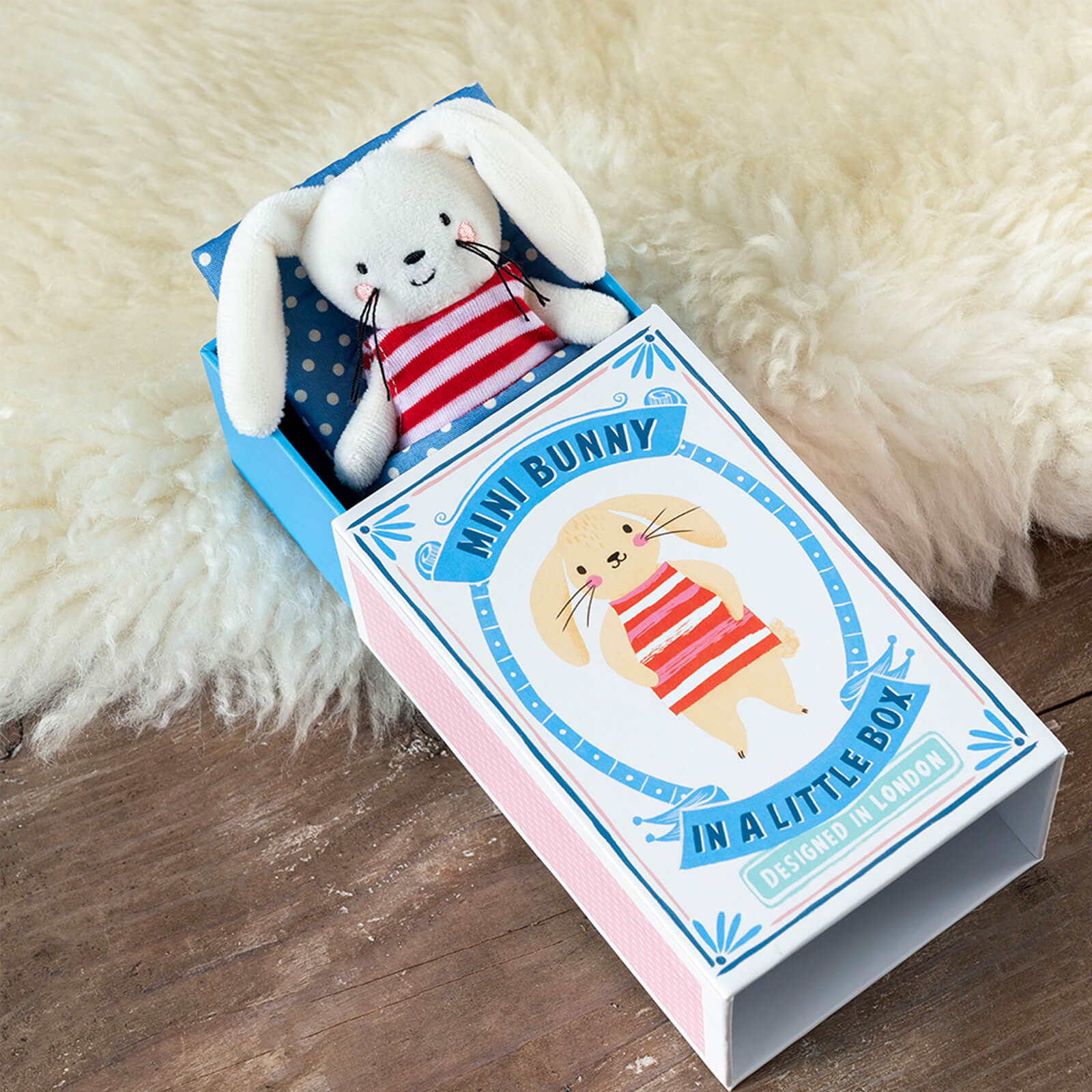 Soft Toy In a Little Box - Mini Bunny