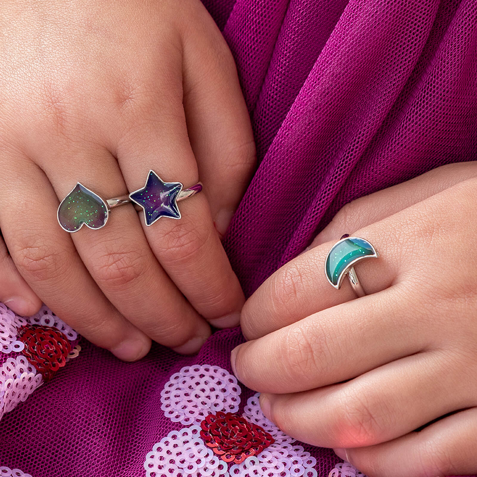 Mood Rings - Heart Star Moon