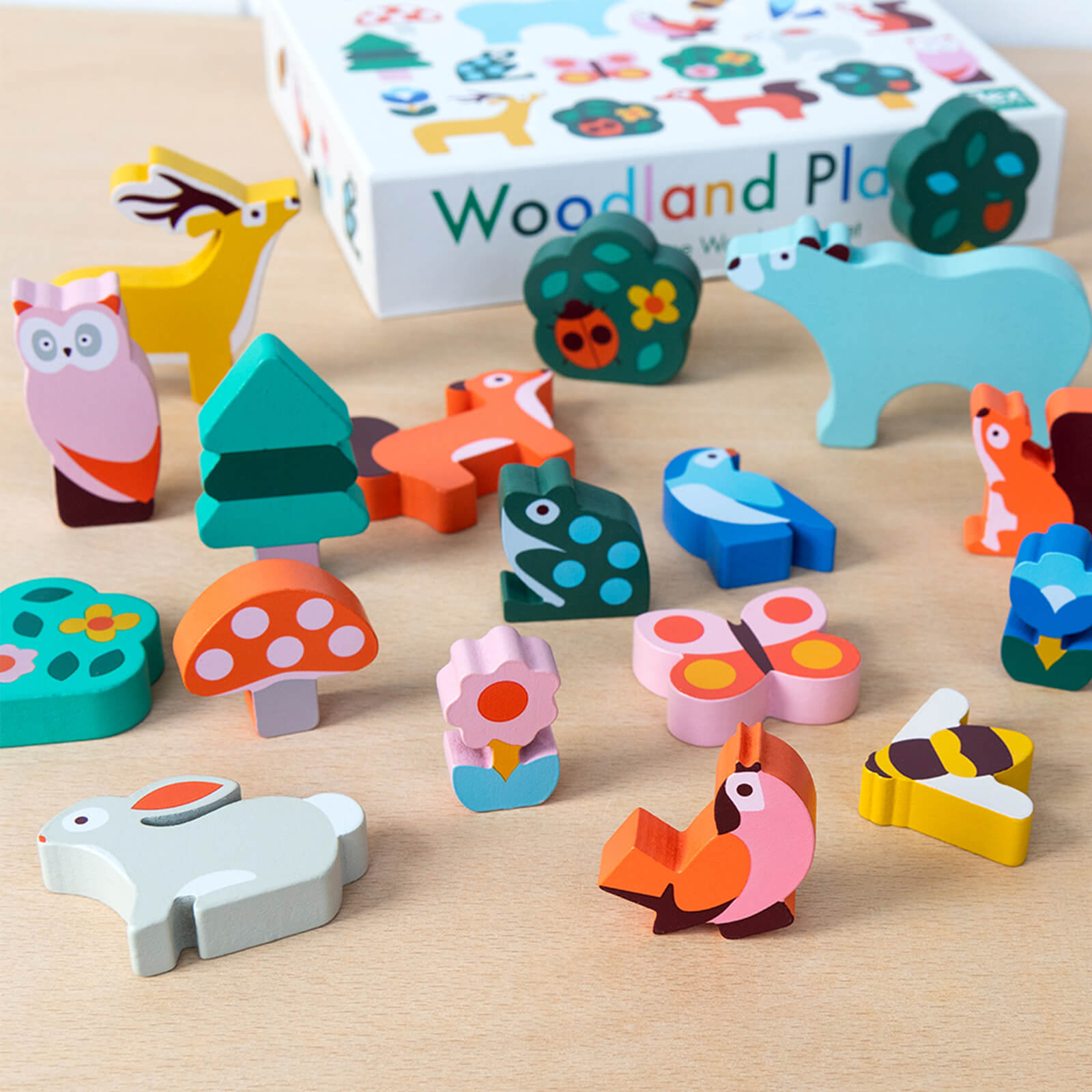 Wooden Animal Playset - Woodland