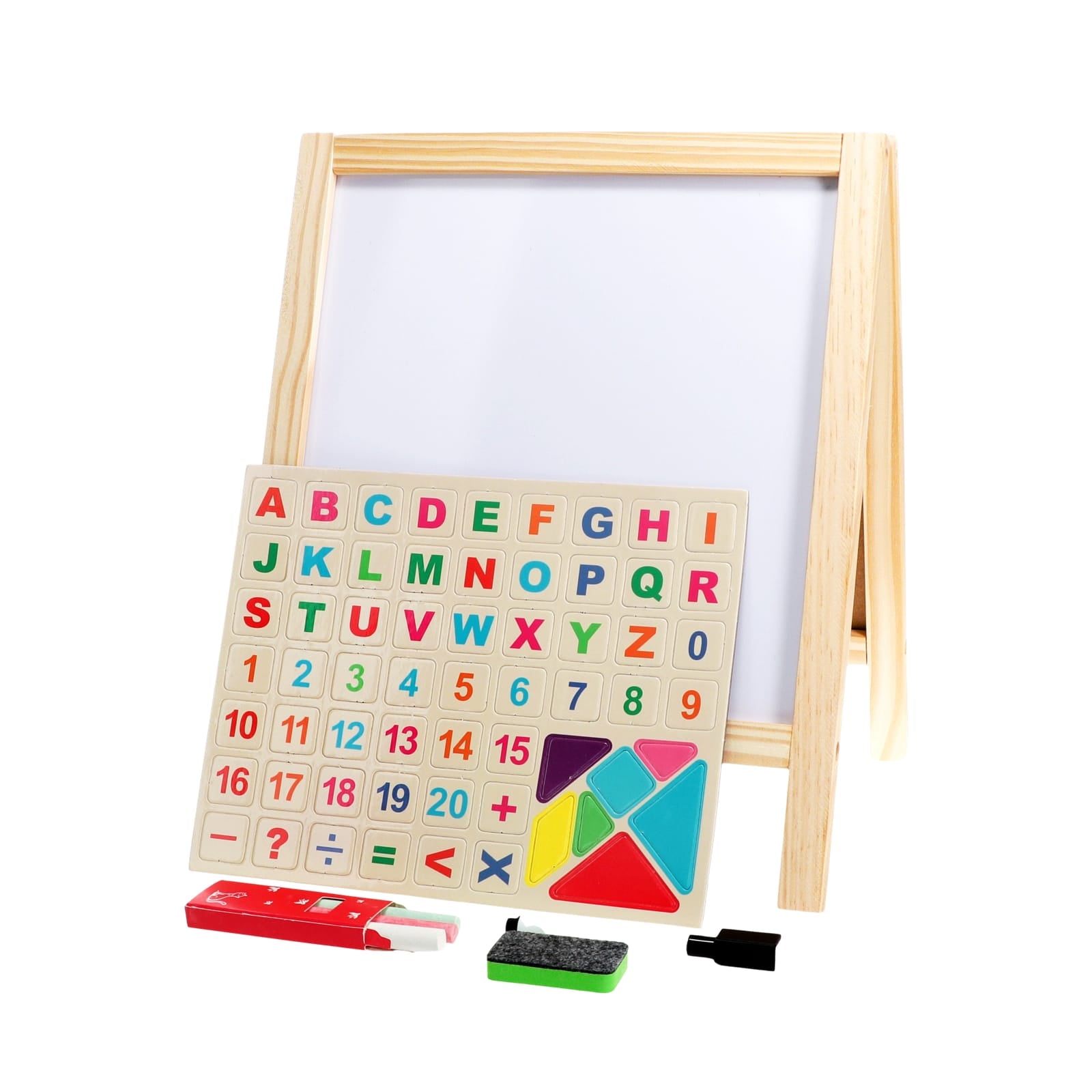 Tabletop Blackboard and Whiteboard Easel Set