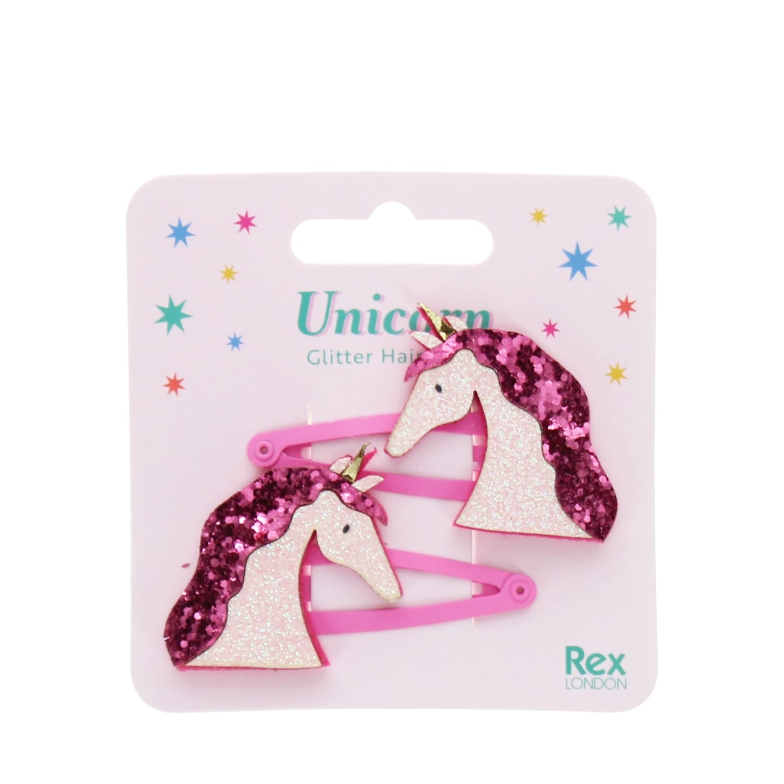 Glitter Hair Clips - Unicorn