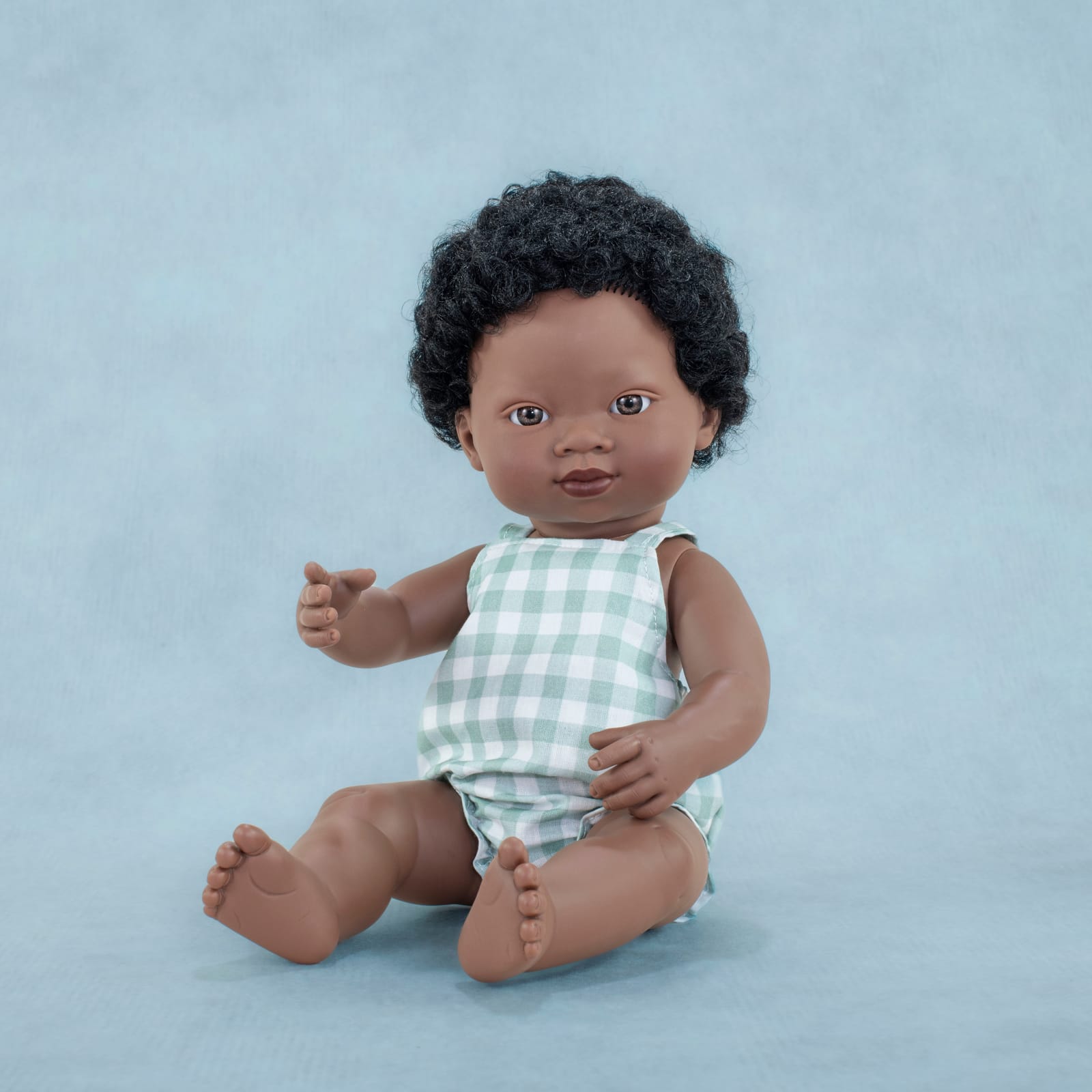 African Boy Dressed Baby Doll - 38cm