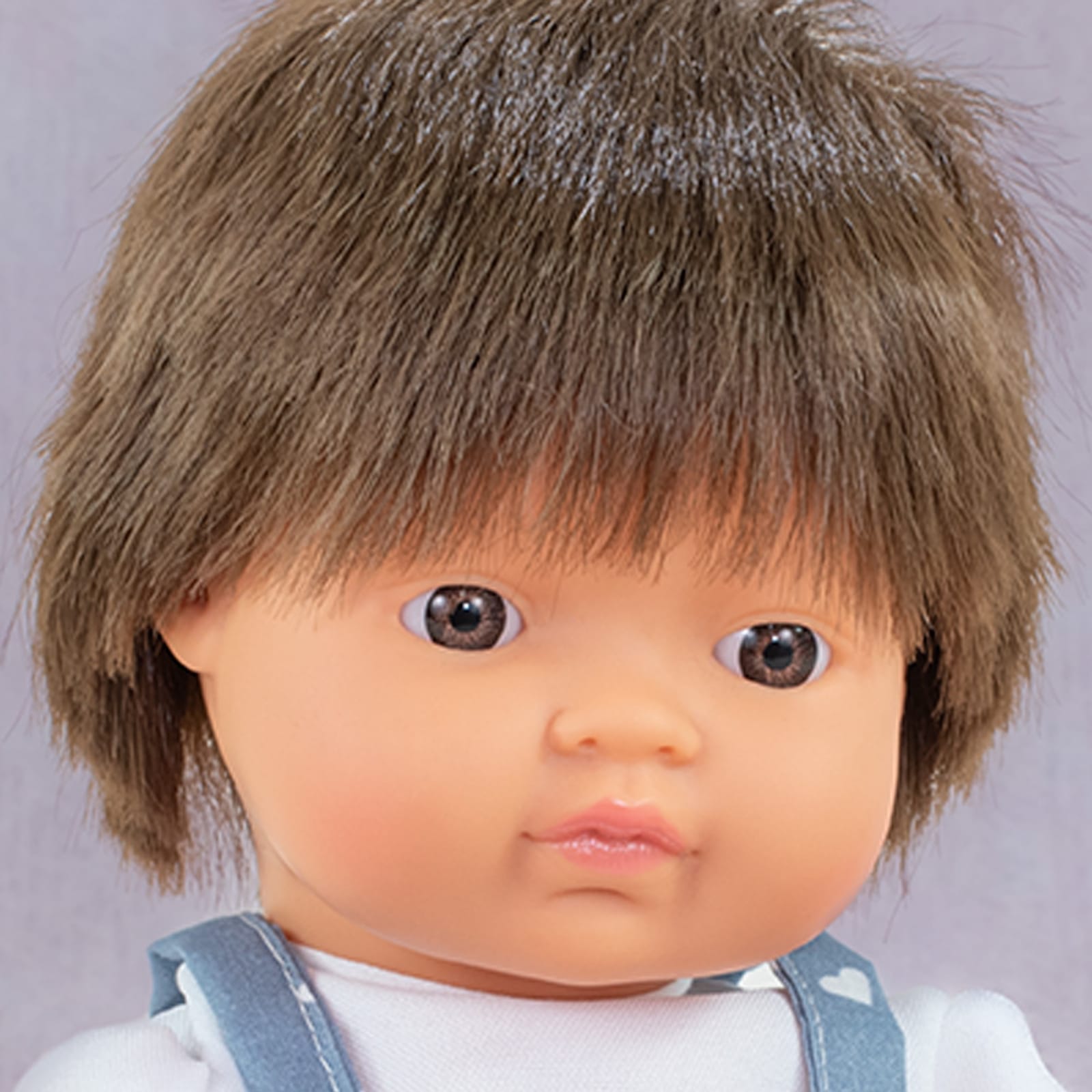 Brown Hair Boy Dressed Baby Doll - 38cm