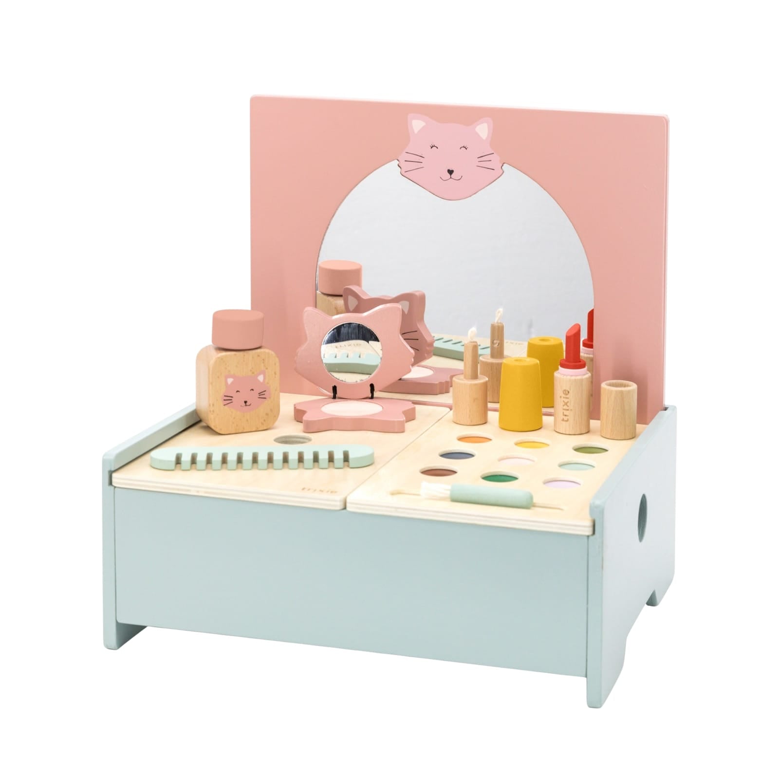 Wooden Make-Up Table and Accessories