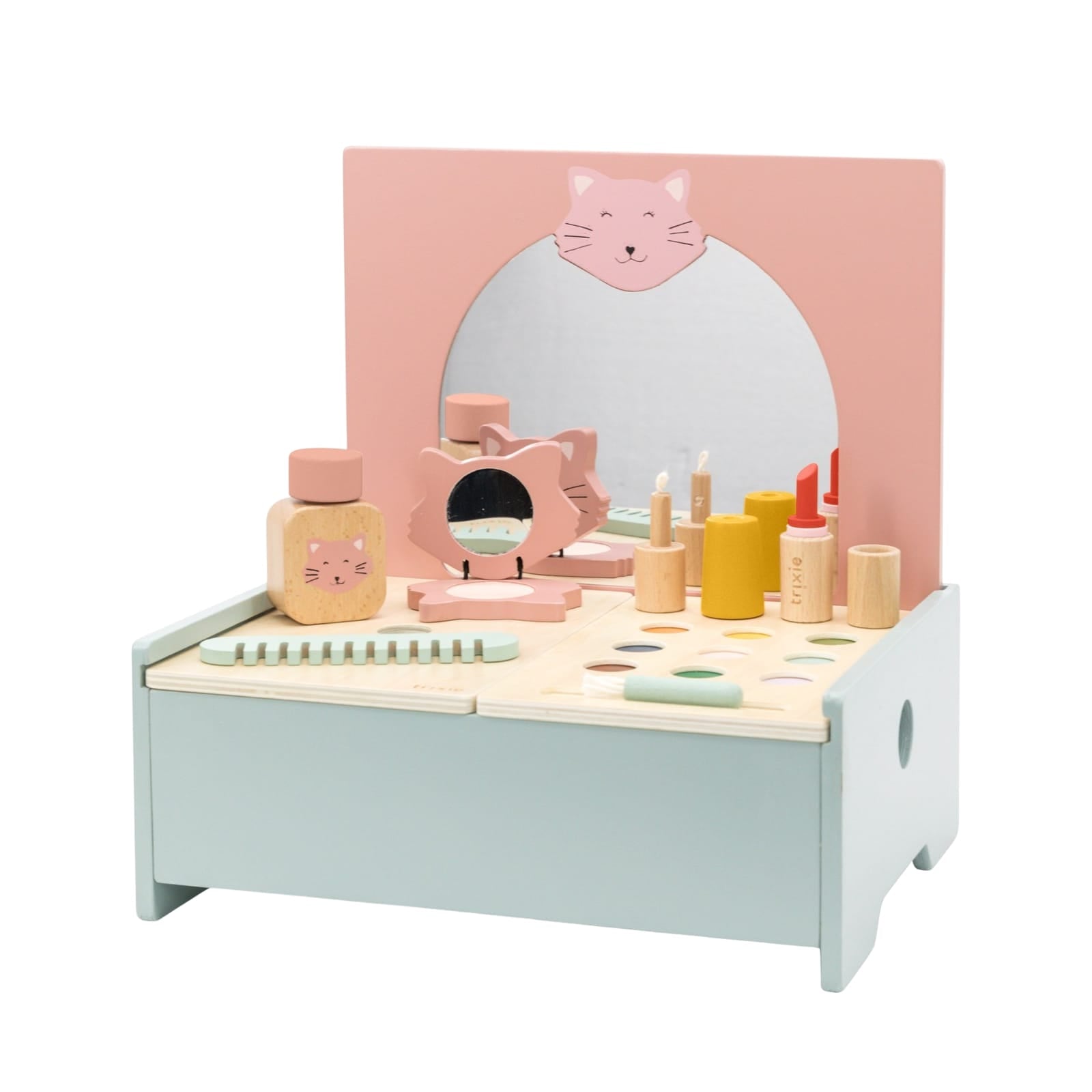 Wooden Make-Up Table and Accessories
