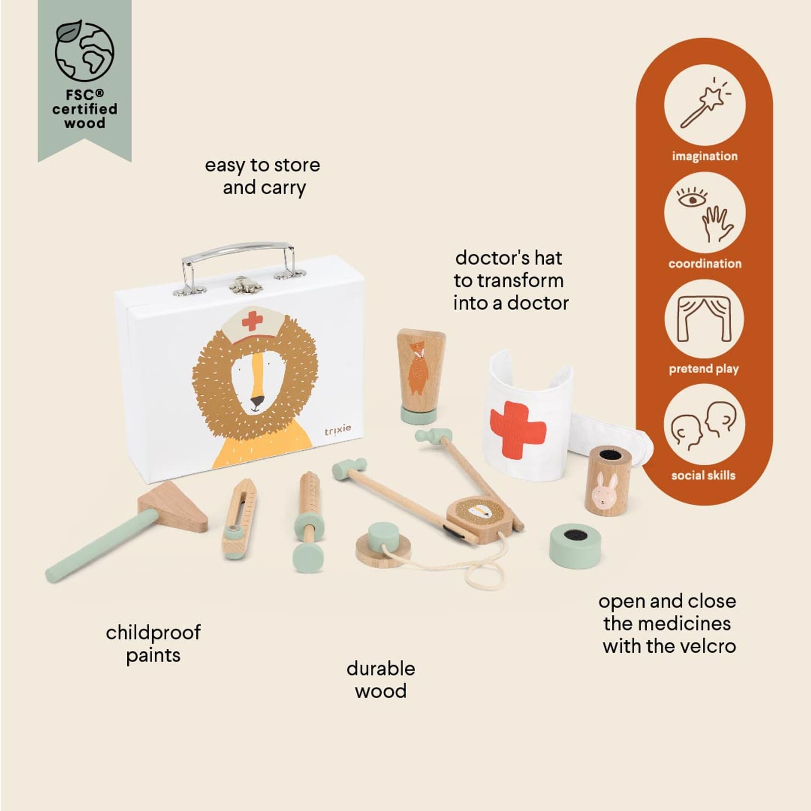 Wooden Doctor Set