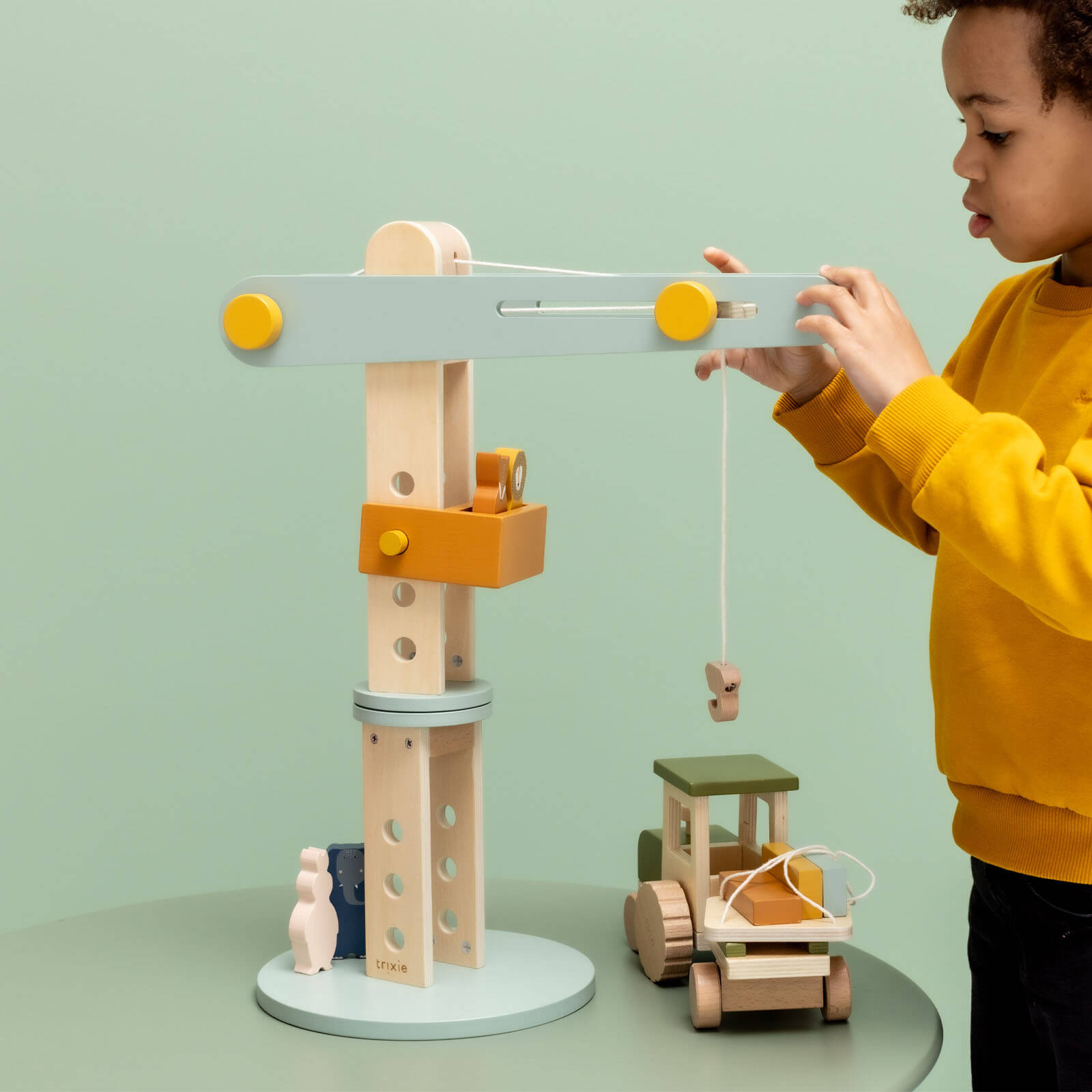 Wooden Construction Crane