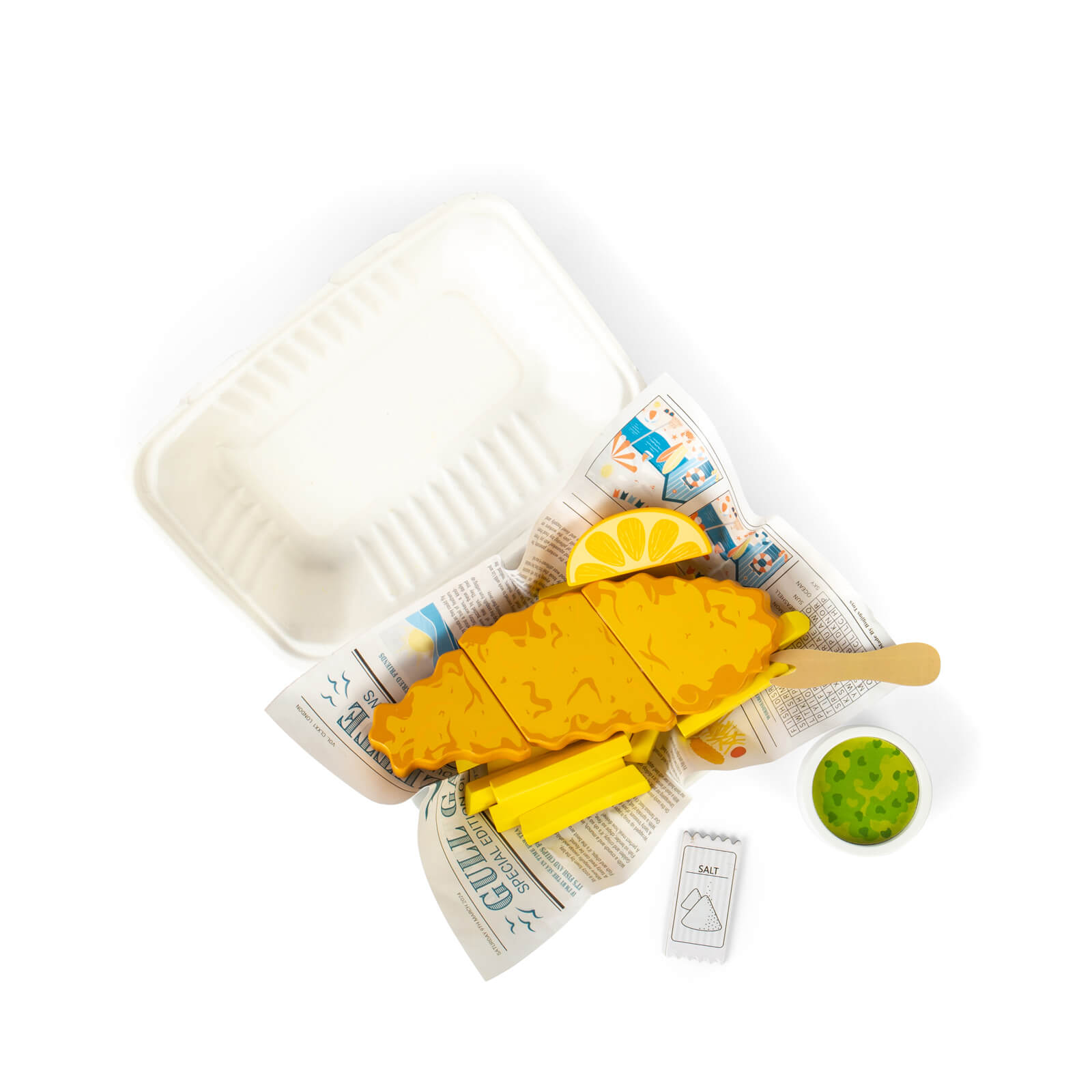 Fish and Chips Food Set