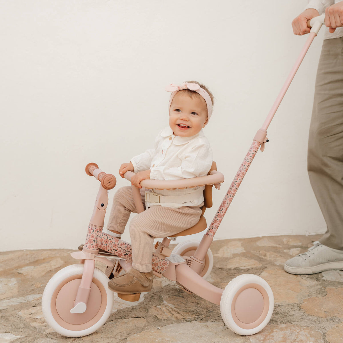 4 In 1 Trike - Pink Flowers