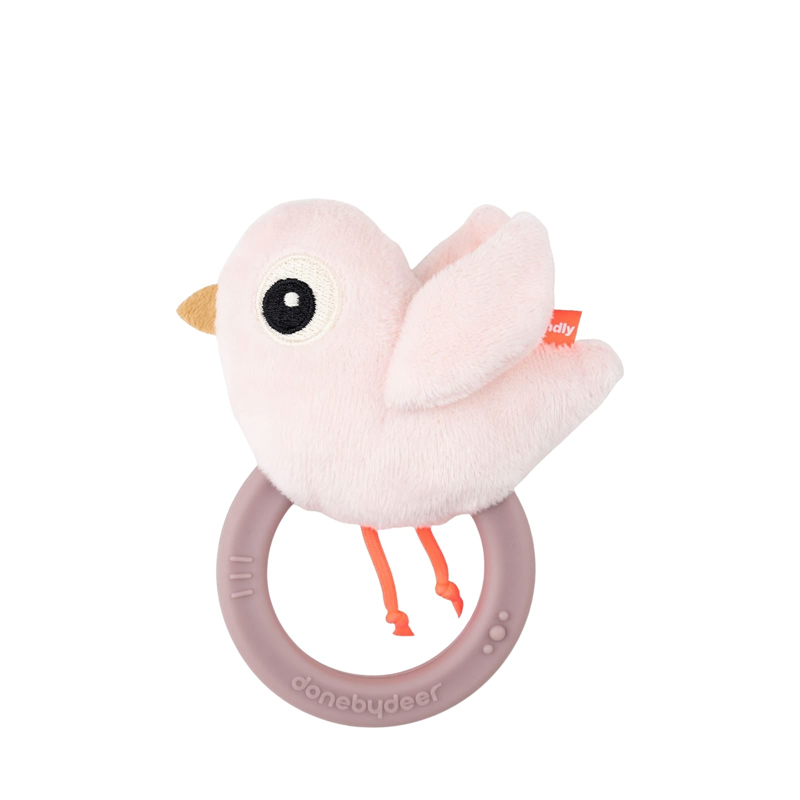 Sensory Rattle with Teether - Birdee Powder