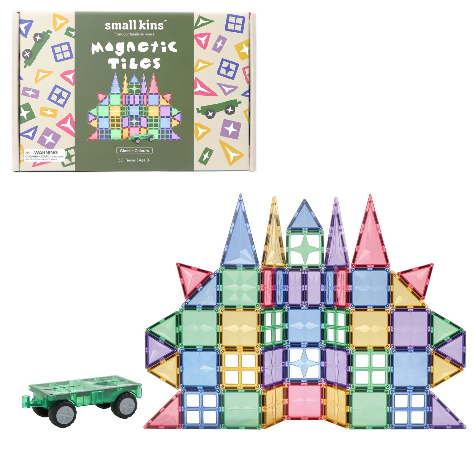 Magnetic Tiles - Classic Colours 50 Pieces