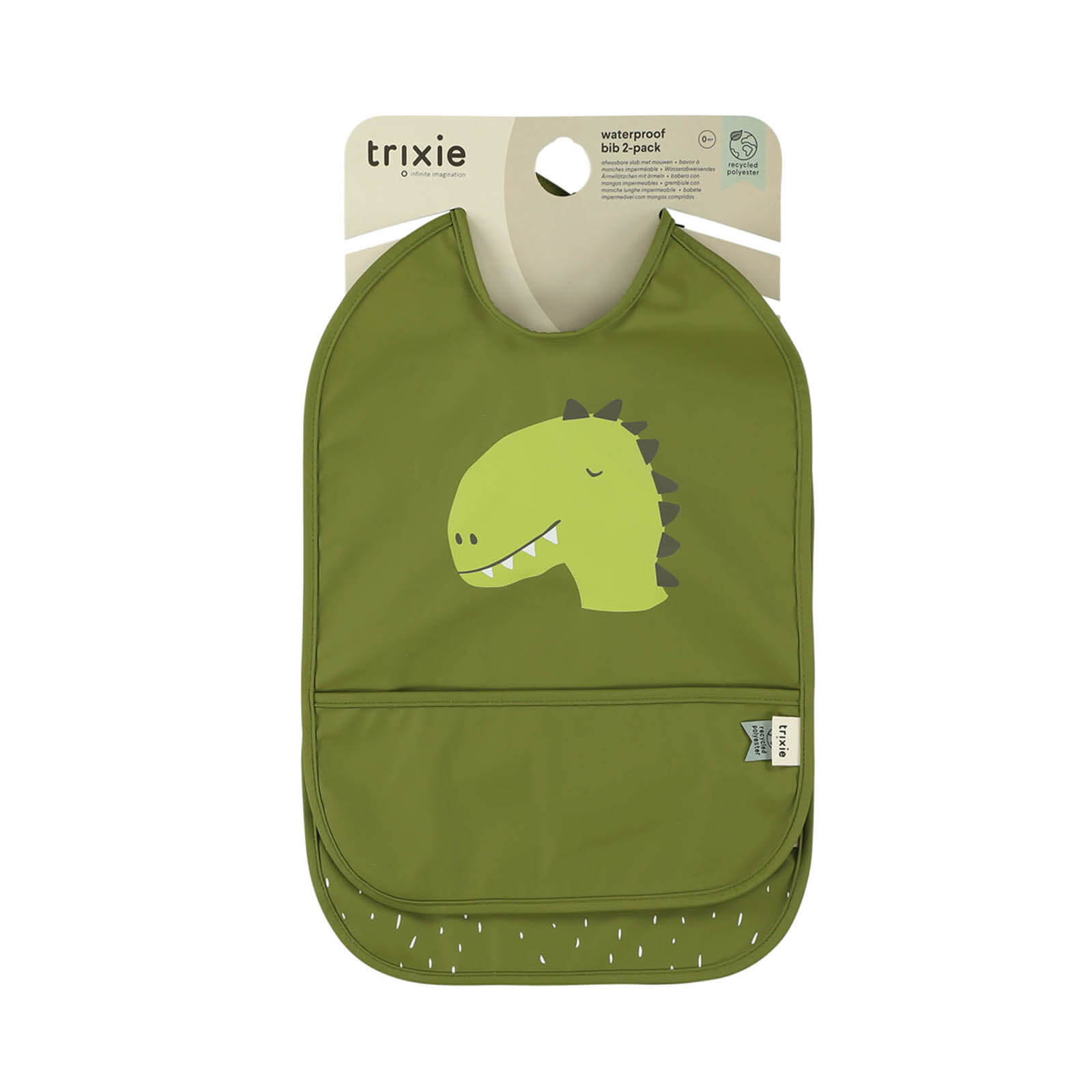Waterproof Bib 2-Pack - Mr Dino
