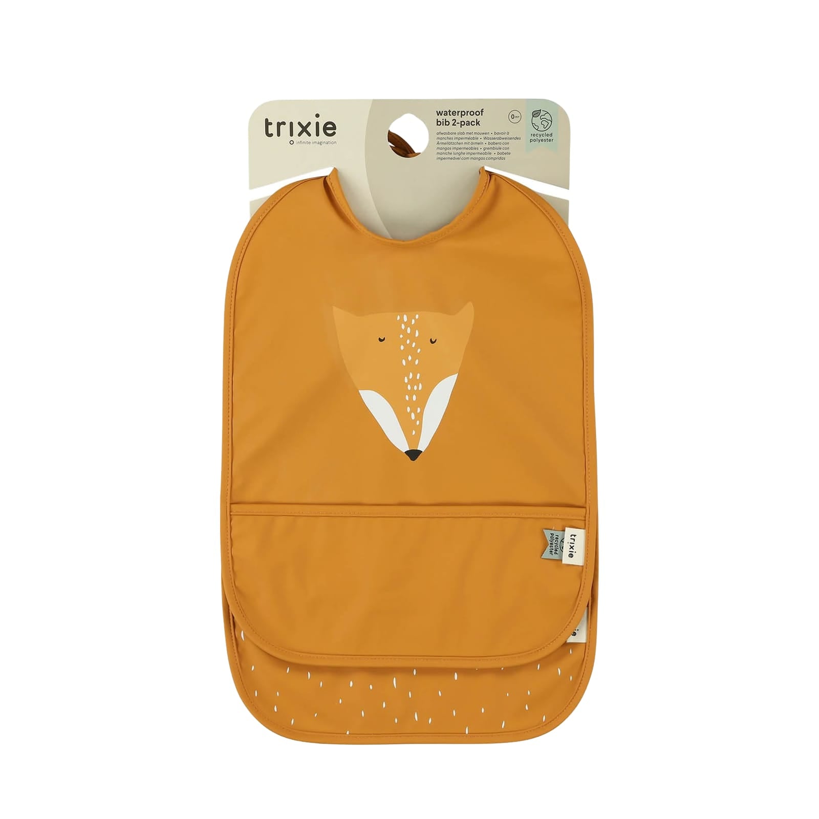 Waterproof Bib 2-Pack - Mr Fox