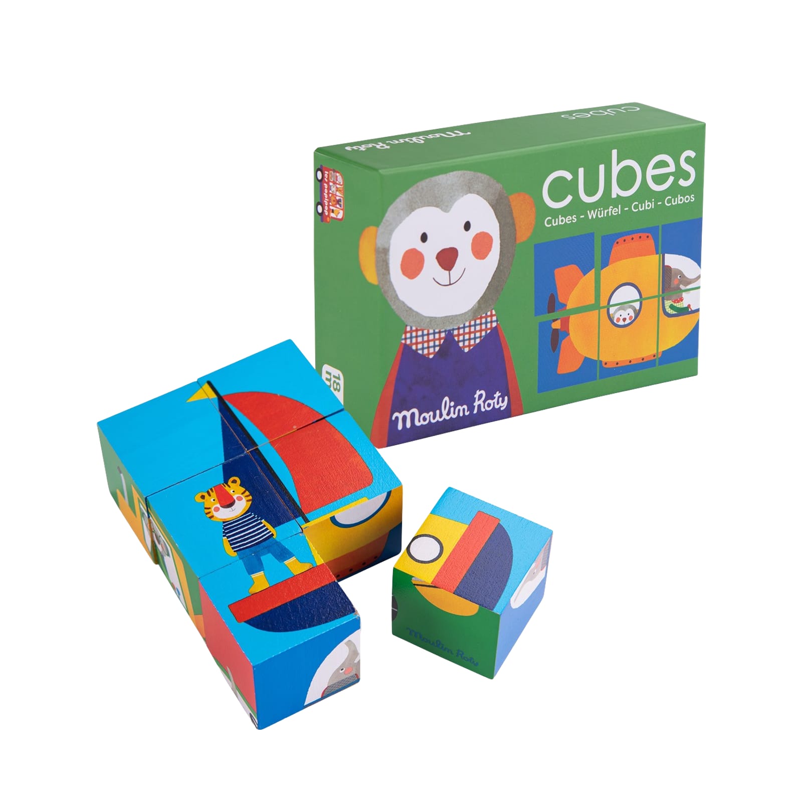 Stacking Puzzle Cubes - Vehicles