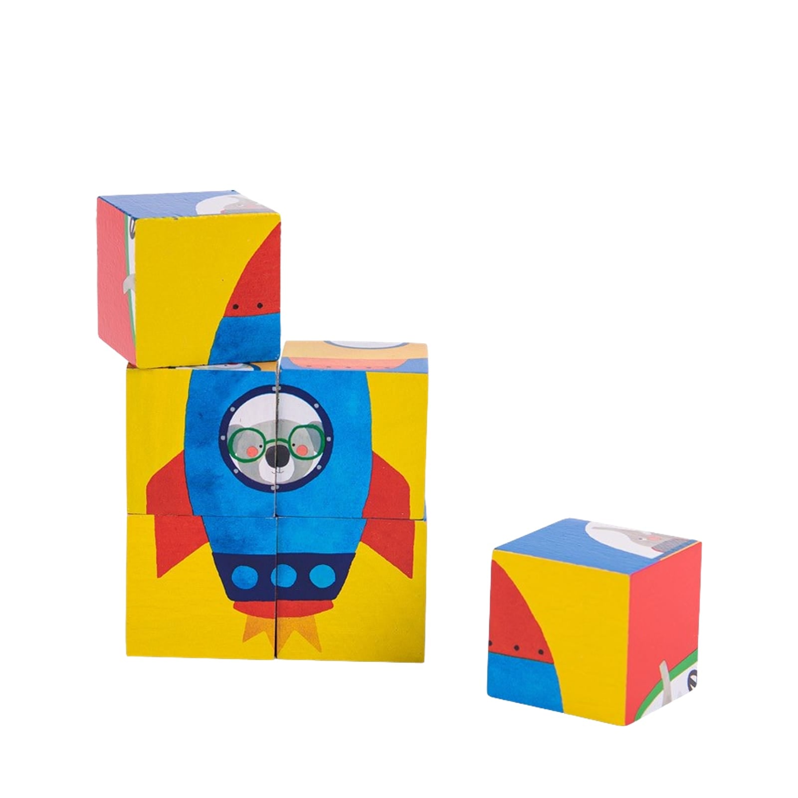 Stacking Puzzle Cubes - Vehicles