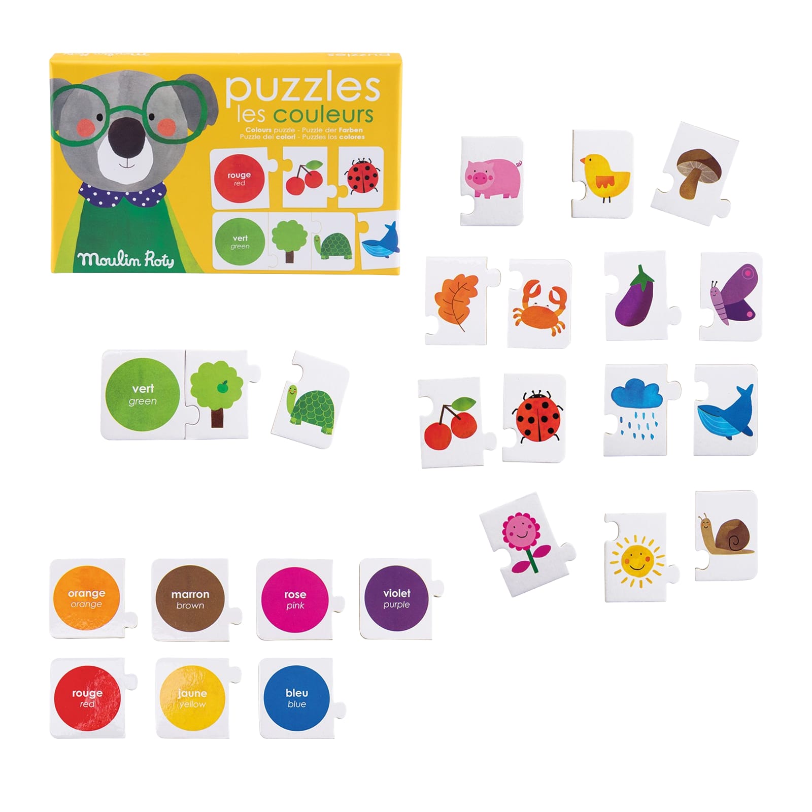 8 Puzzles - Learn Colours