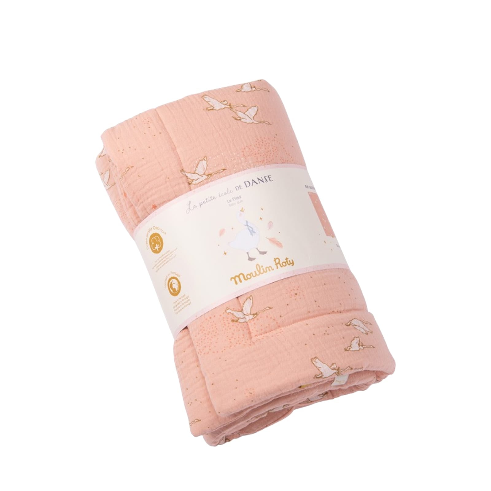 Blanket 70cm x 90cm - Pink Stork