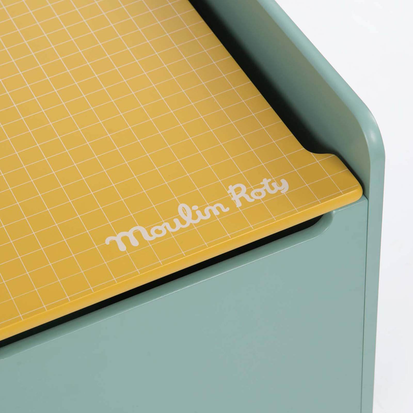 Toy Storage Chest - Blue and Mustard