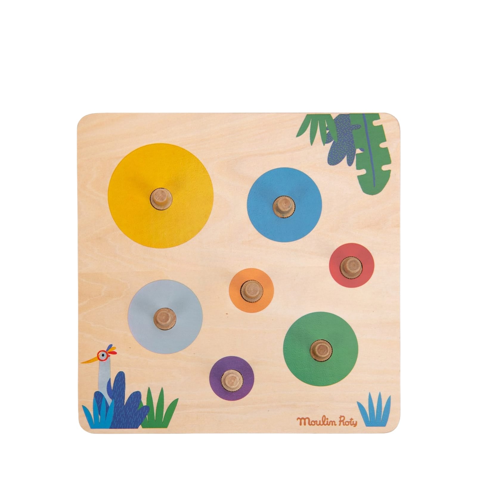 Wooden Set Of Gears Puzzle