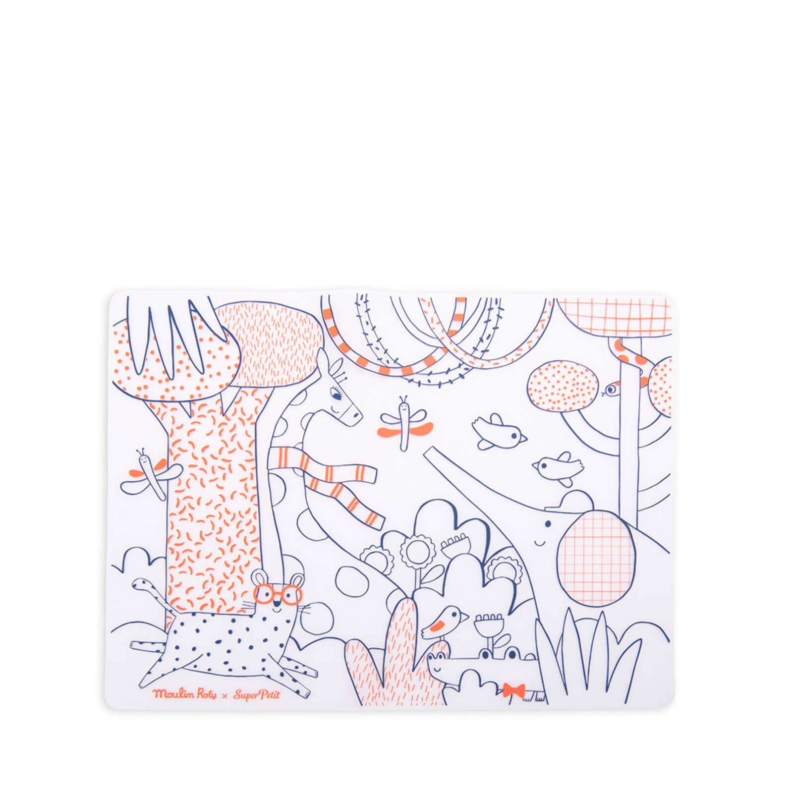 Silicone Colouring Mat and 5 Pens - Jungle