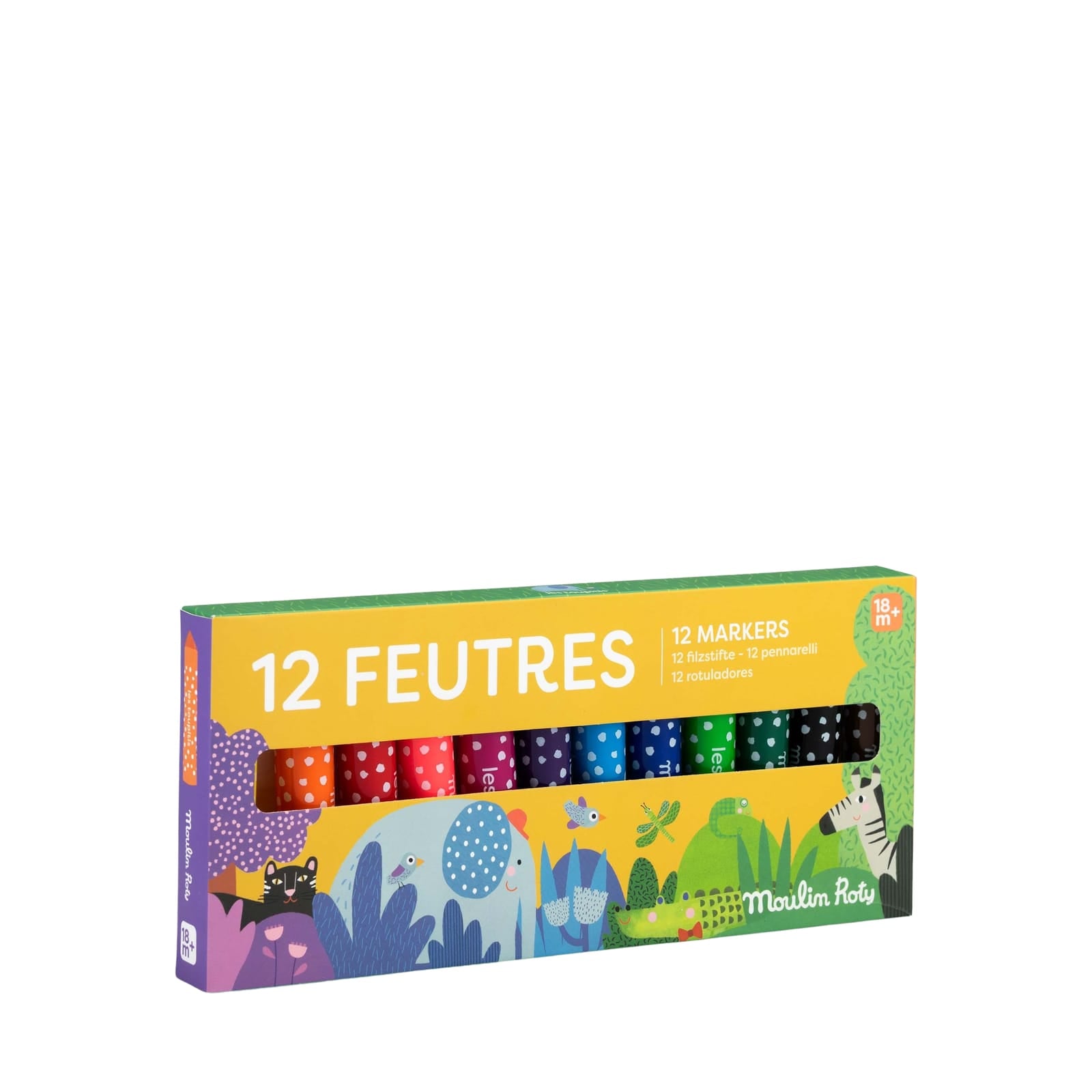 12 Large Colourful Felt Tip Pens