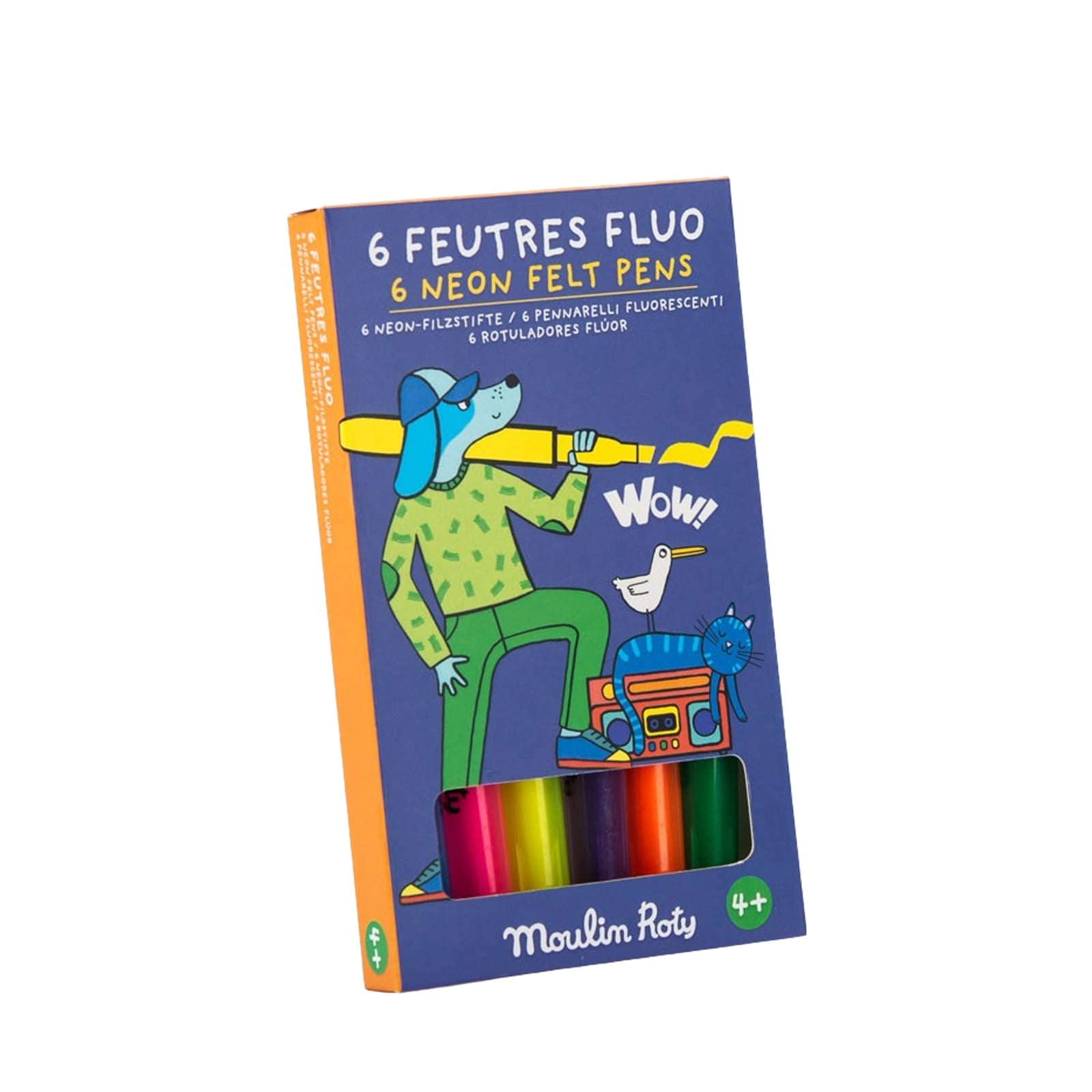 6 Felt Tip Pens - Neon
