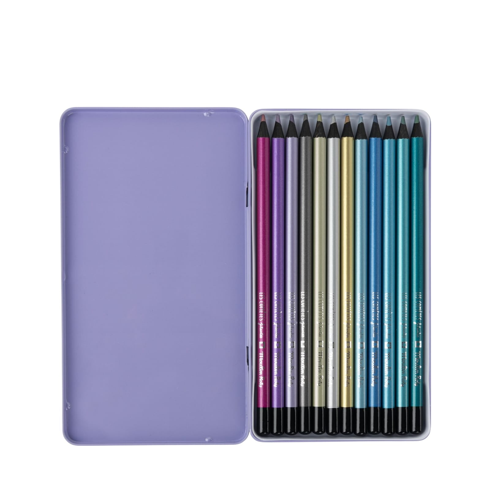 12 Metallic Colouring Pencils