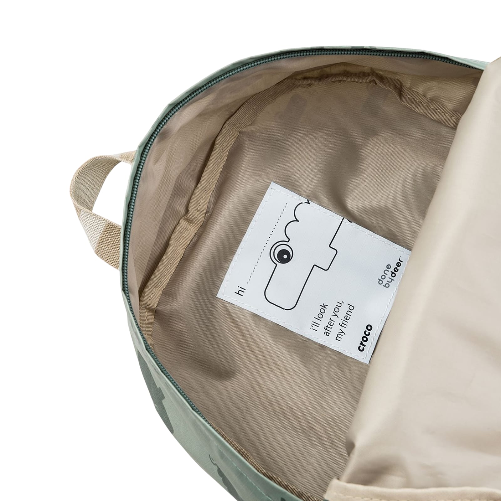 Kids Backpack - Croco Green