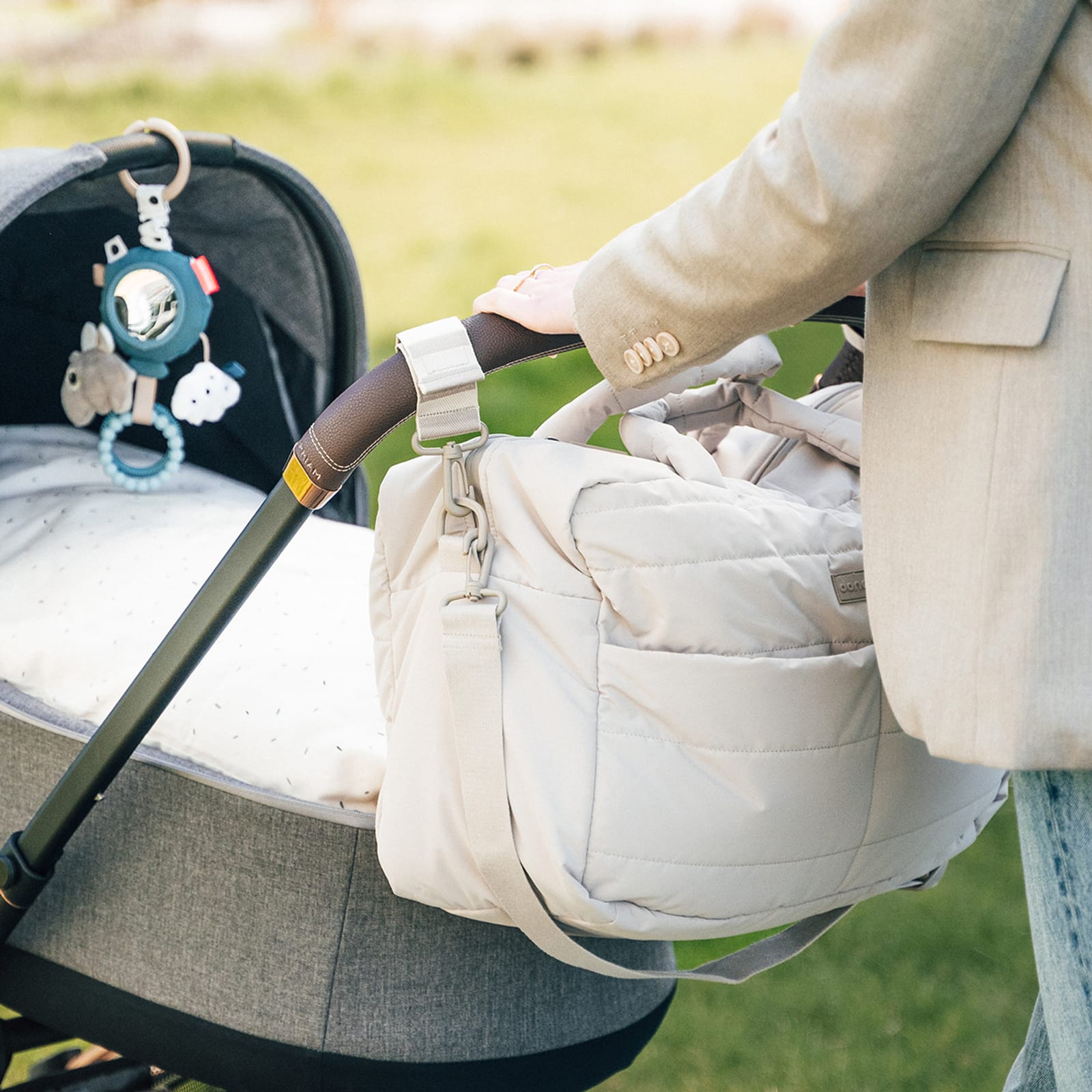 Quilted Changing Bag - Sand