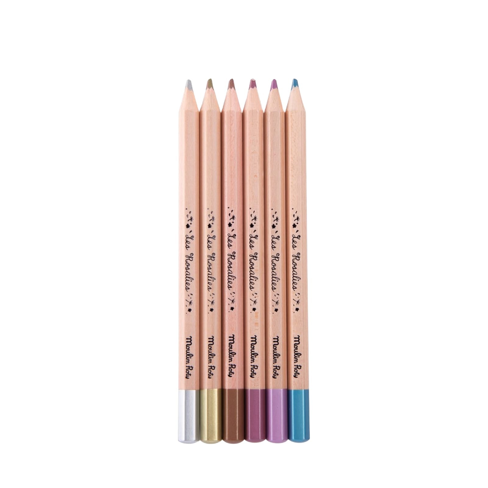 6 Metallic Colouring Pencils