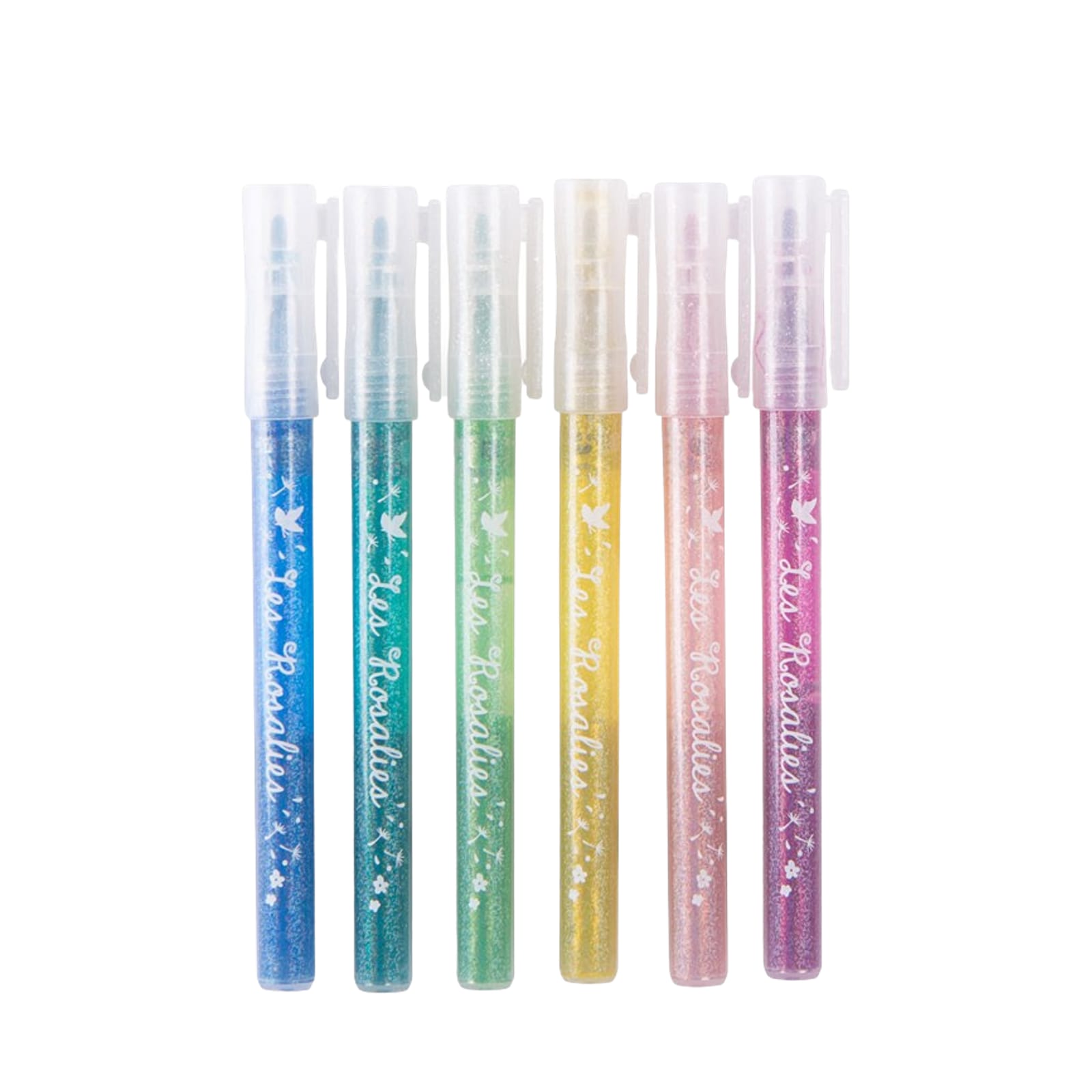 6 Glitter Felt Tip Pens