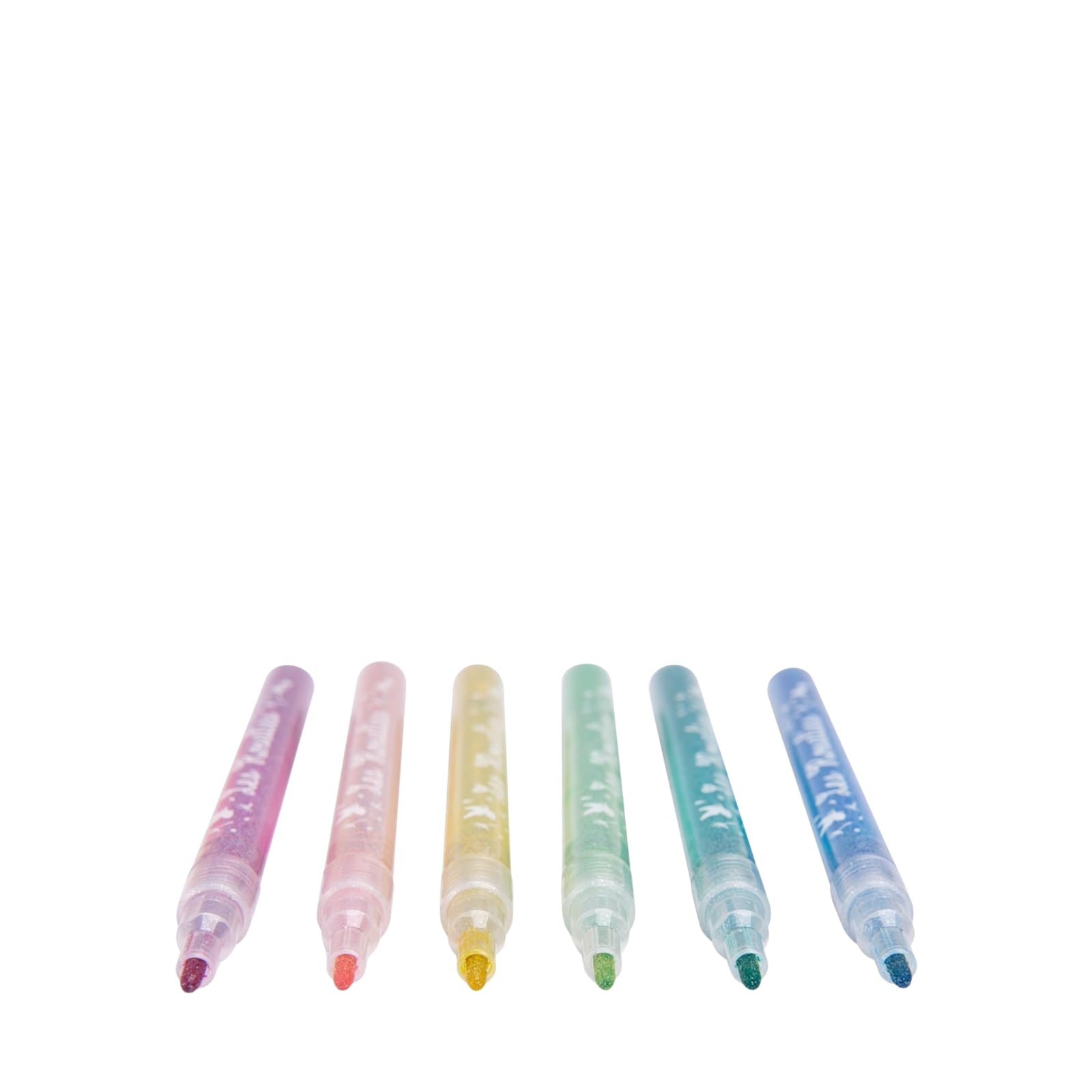 6 Glitter Felt Tip Pens