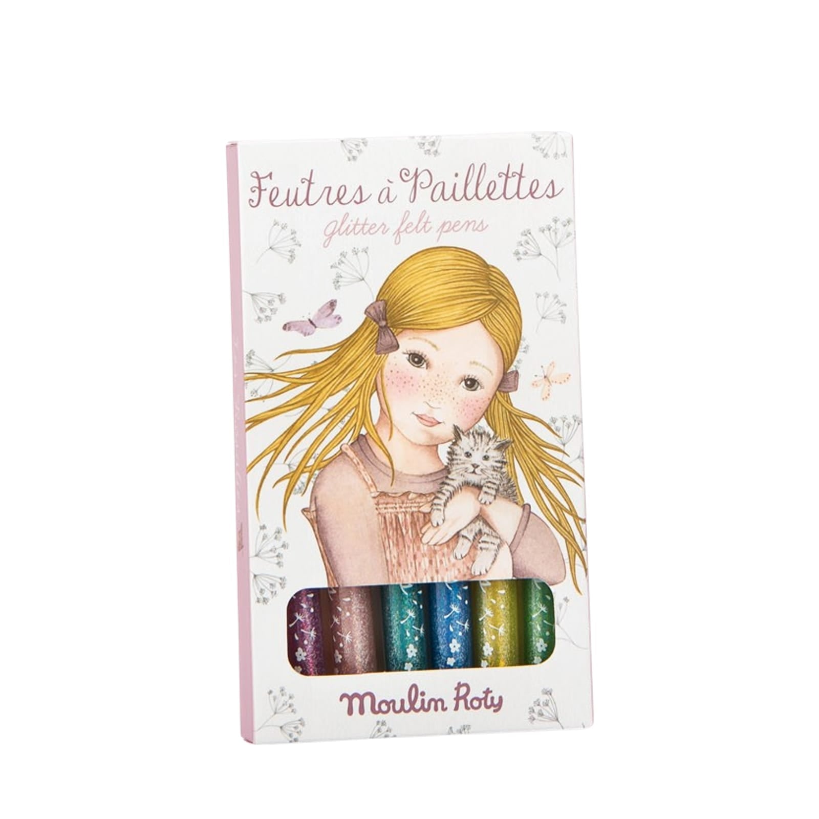 6 Glitter Felt Tip Pens