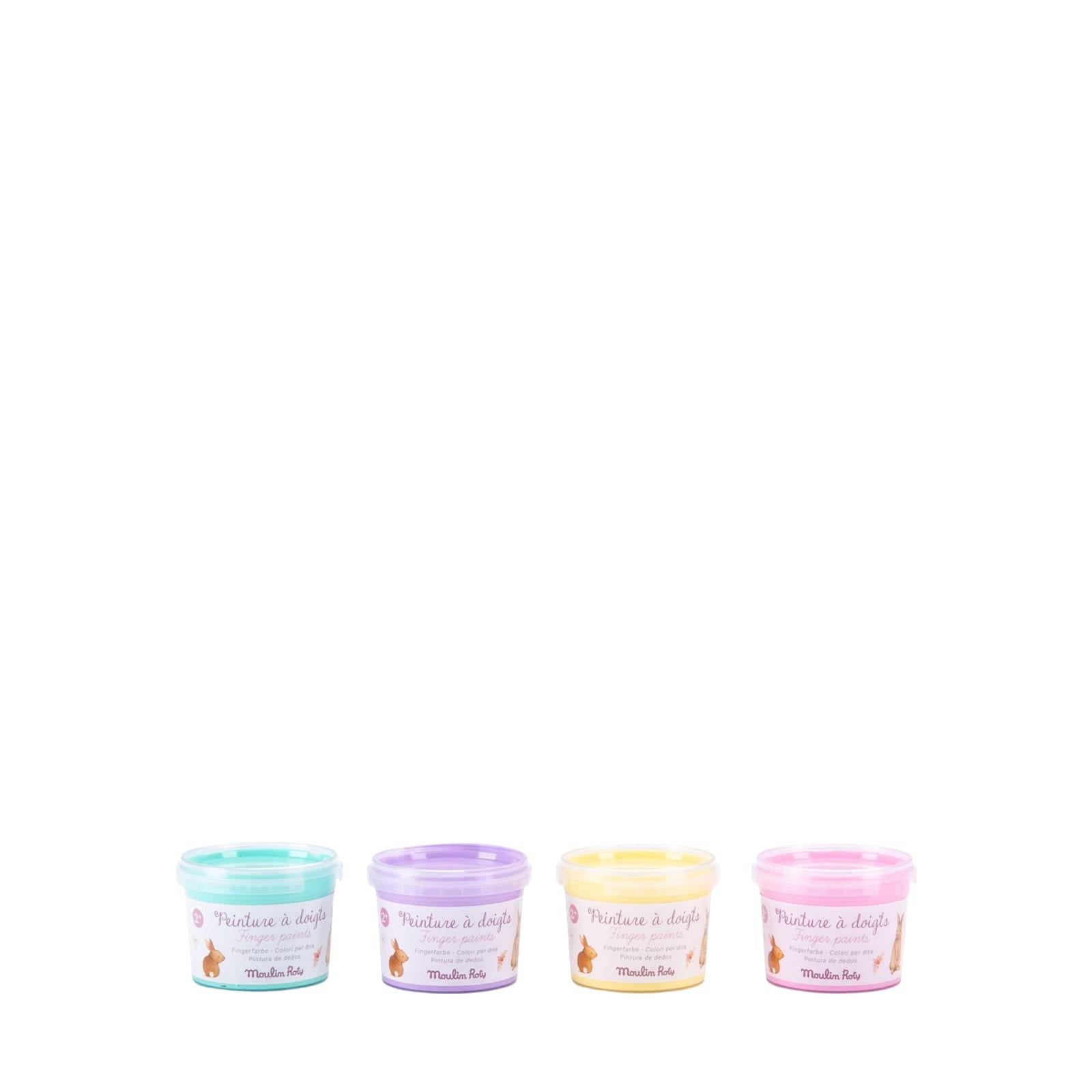4 Finger Paint Pots - Pastel