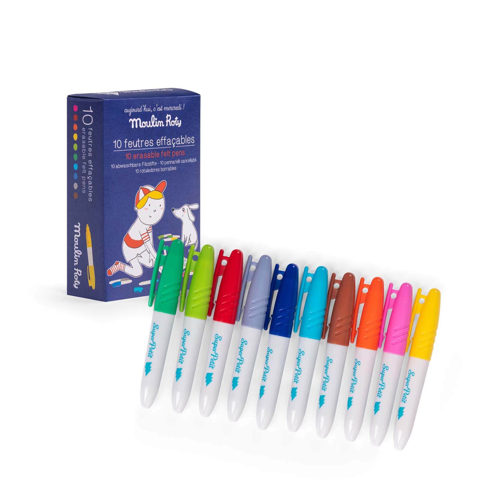 10 Erasable Felt Tip Pens