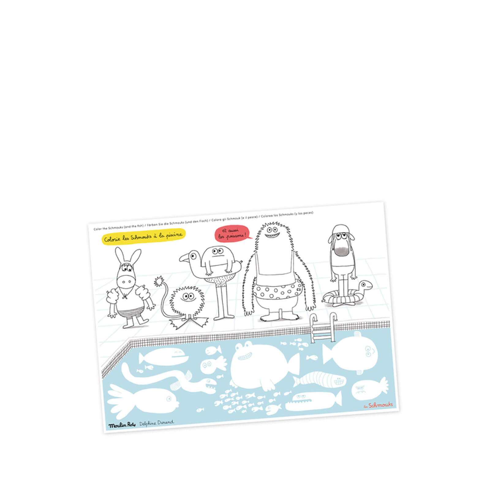 40 Placemats To Colour - Funny Characters