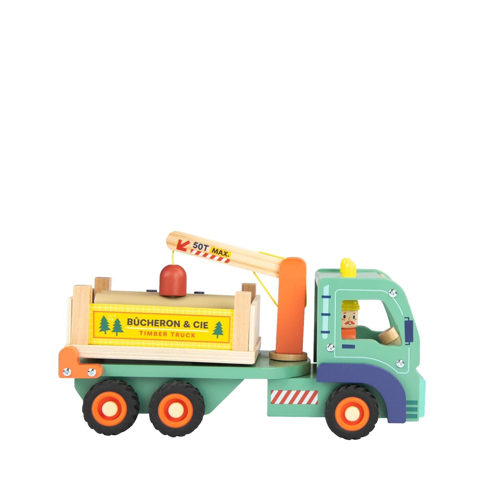 Wooden Forestry Truck with 9 Accessories