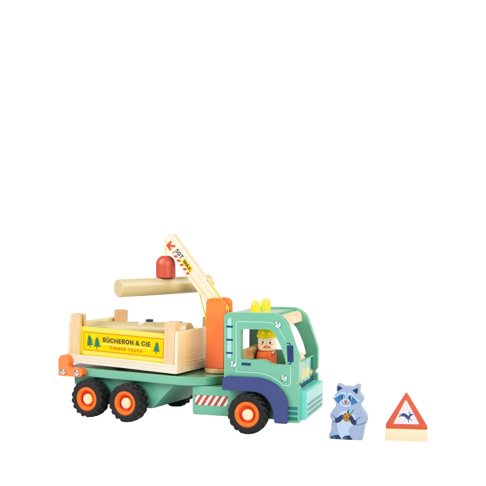Wooden Forestry Truck with 9 Accessories