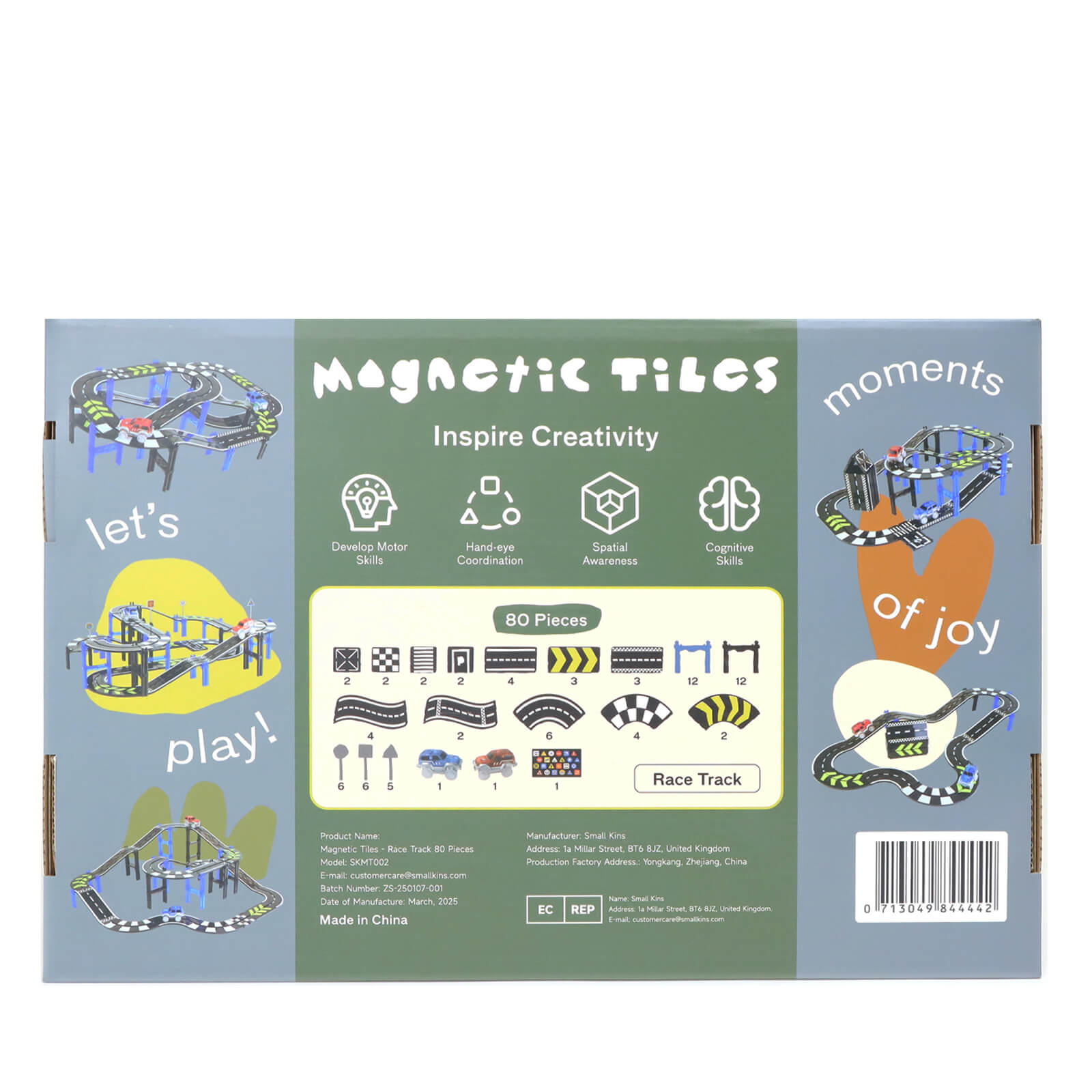 Magnetic Tiles - Race Track 80 Pieces