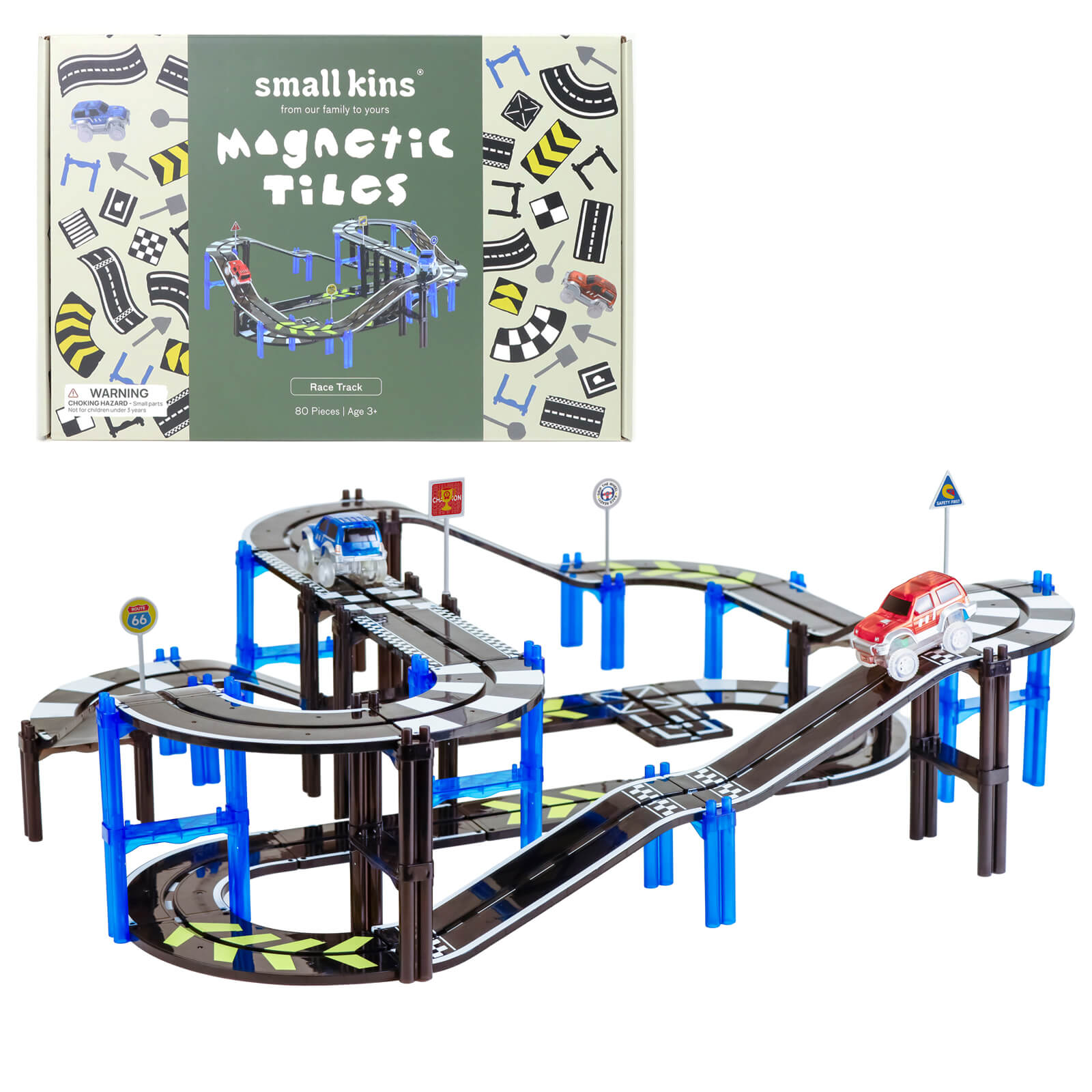 Magnetic Tiles - Race Track 80 Pieces