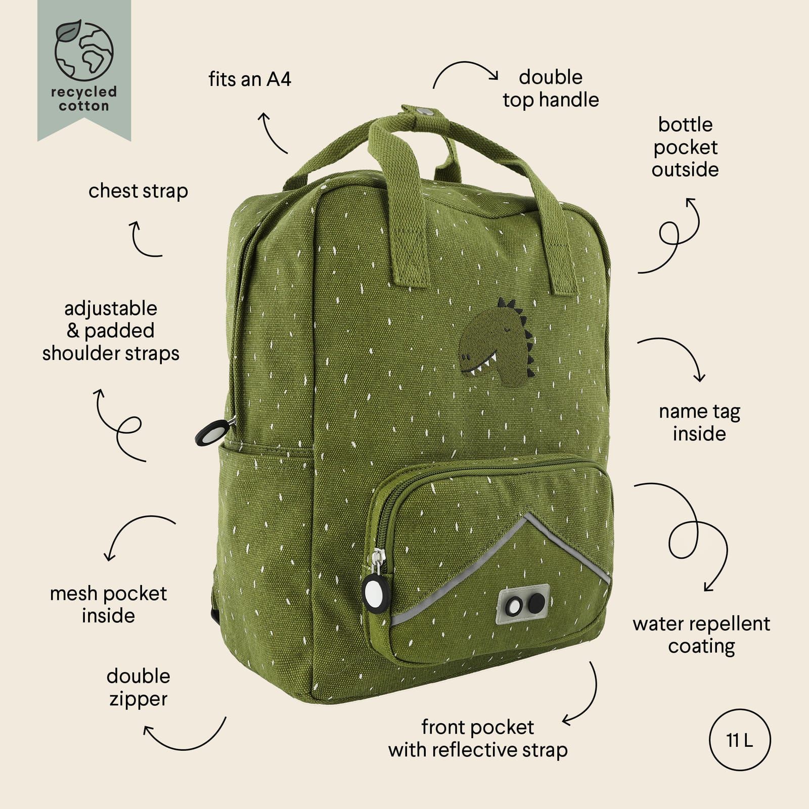 Backpack Large - Mr Dino