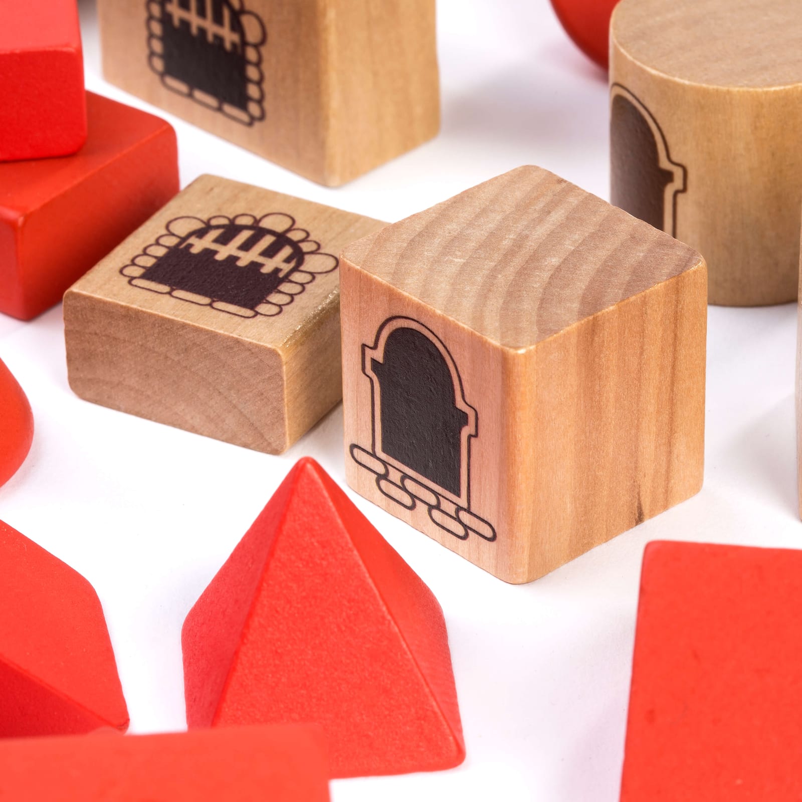 Wooden Blocks Stacking Castle