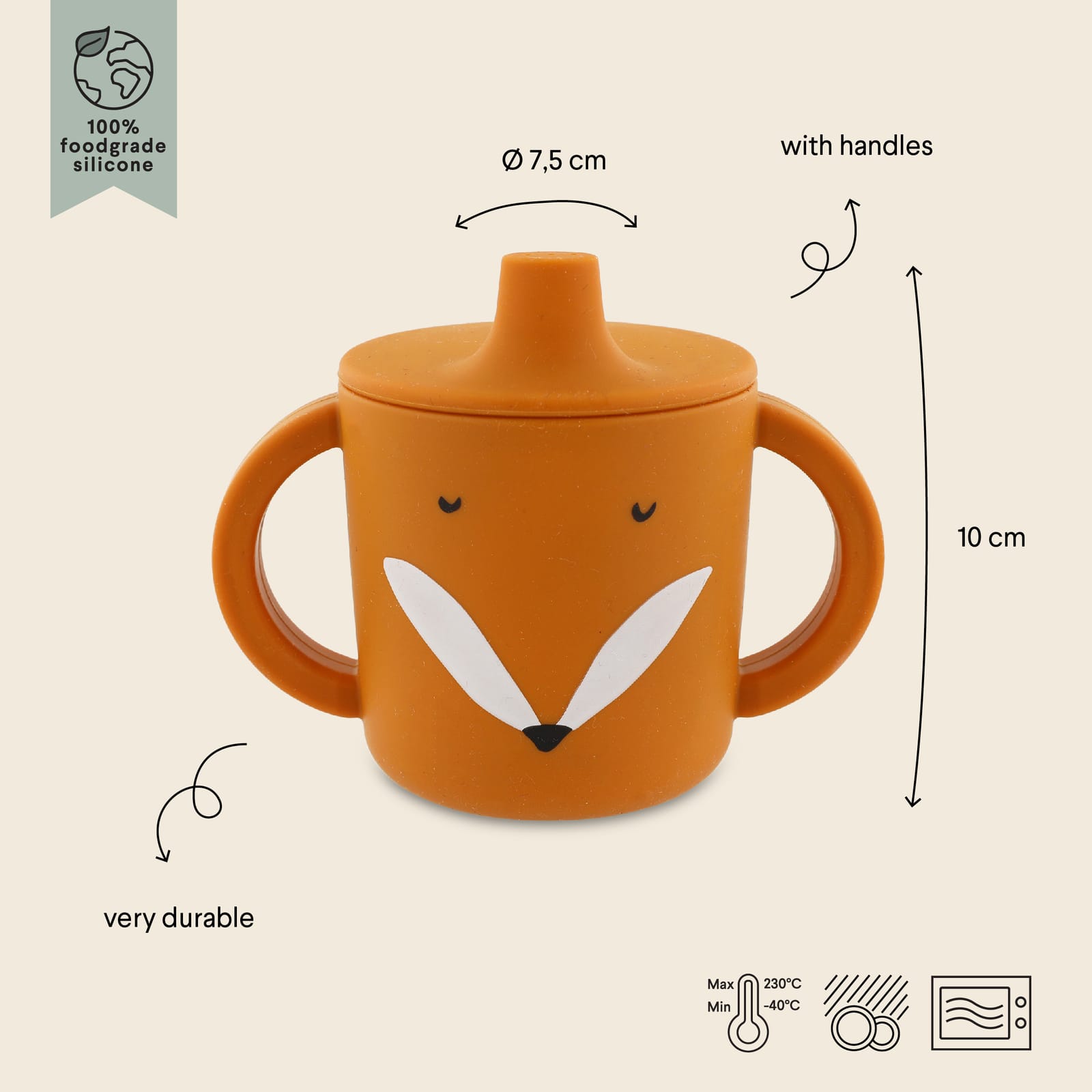Silicone Sippy Cup - Mr Fox