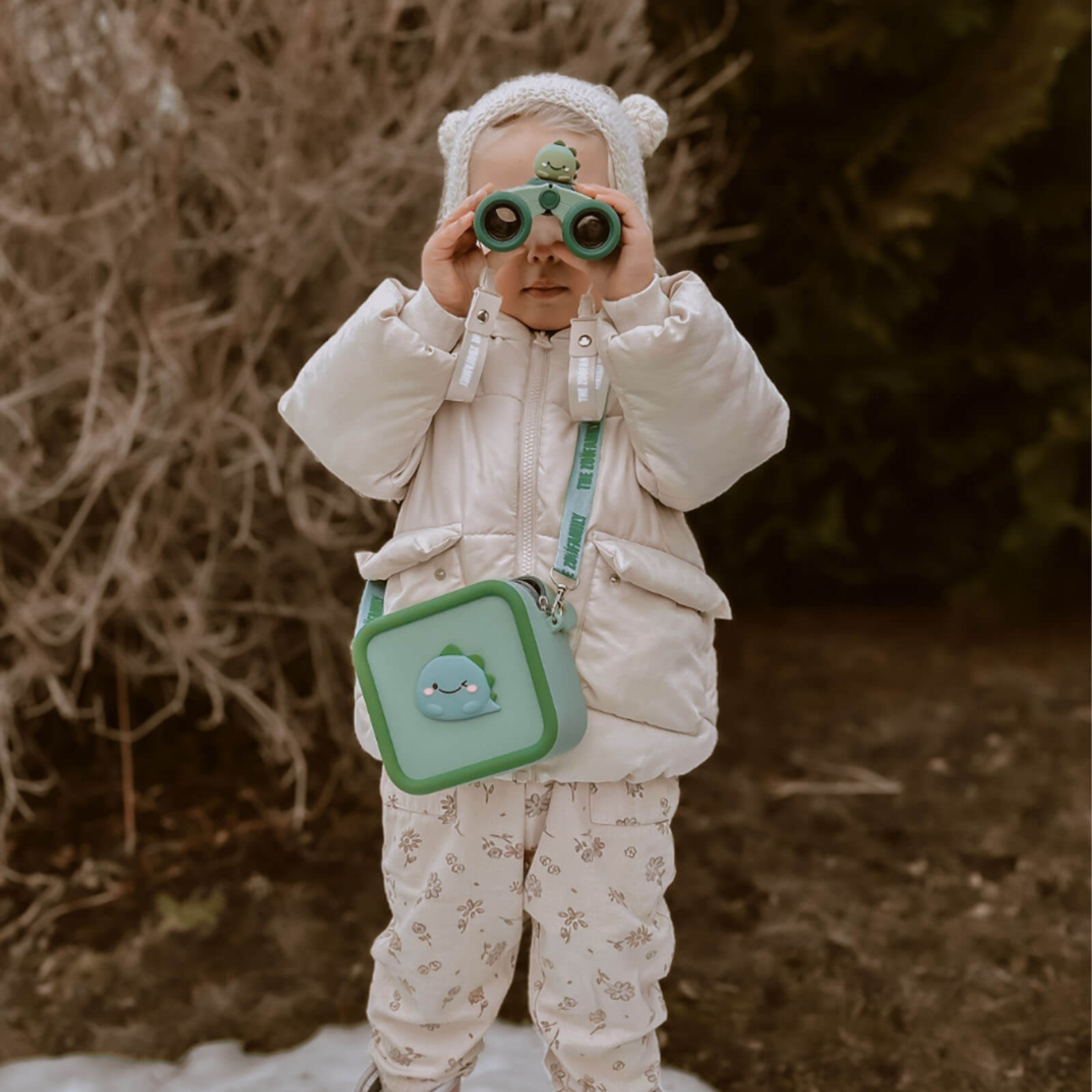 Silicone Bag - Dino Green