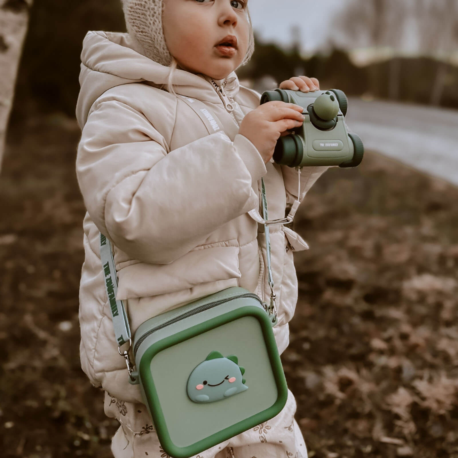 Silicone Bag - Dino Green