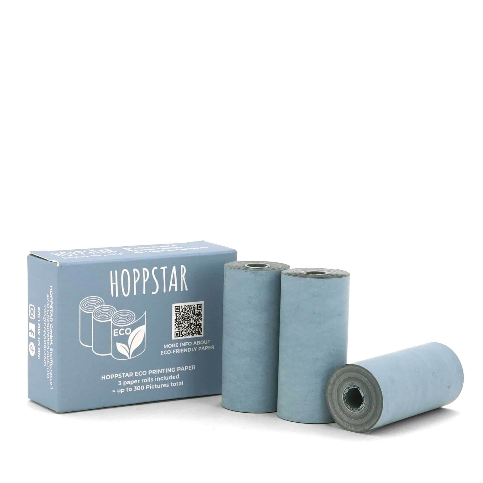 3 Eco Paper Rolls Refills - Light Blue