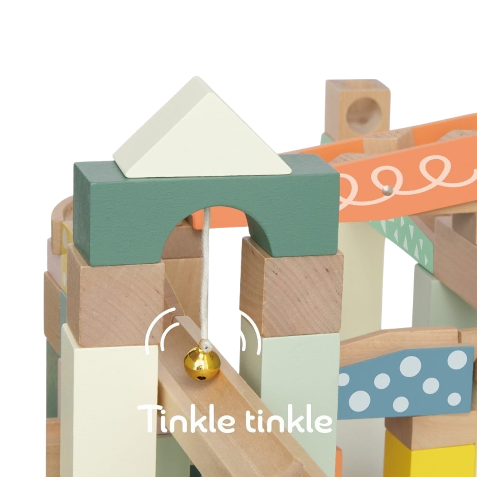 Wooden Marble Run Construction Set