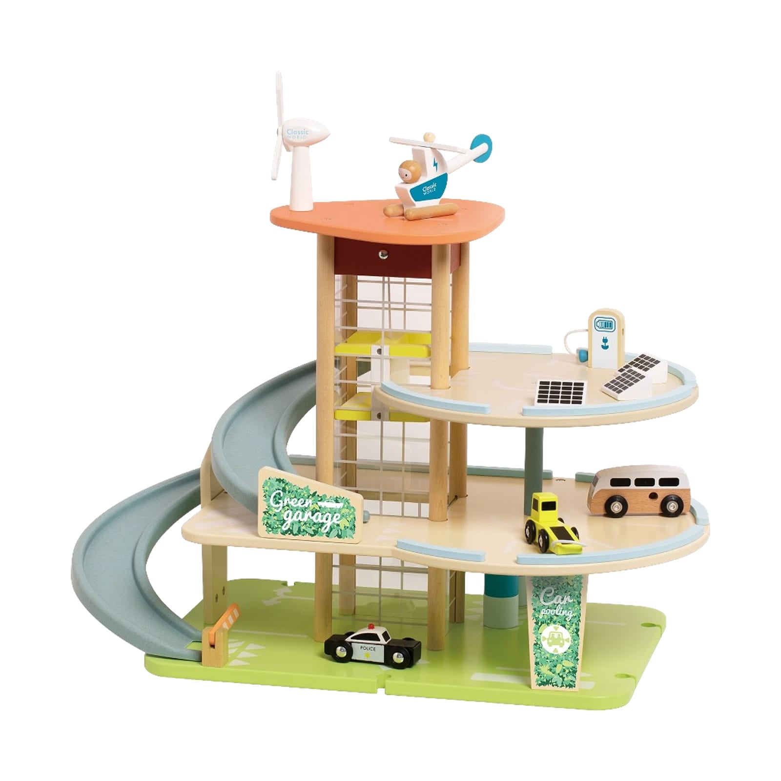 Green Garage and Accessories - 19 Pieces