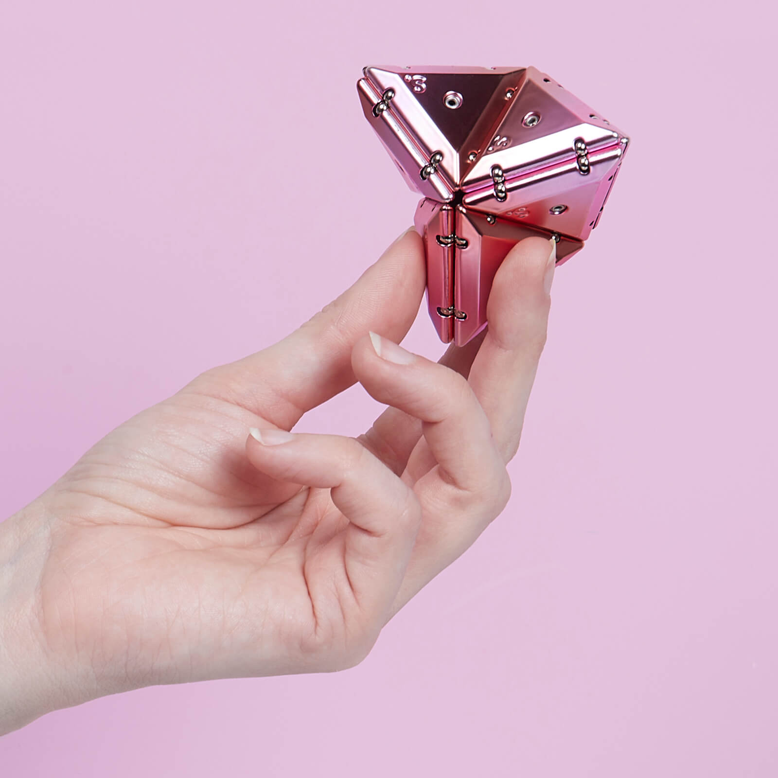 Geode Magnetic Fidget Pyramid - Chrome Stellar