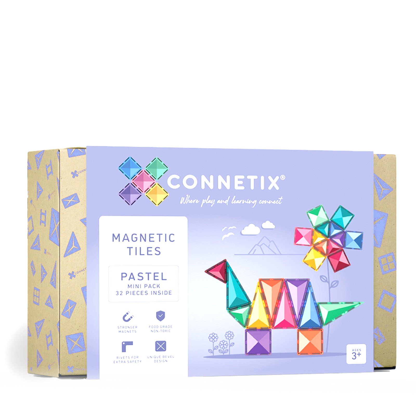 Magnetic Tiles Pastel Mini Pack - 32 Pieces